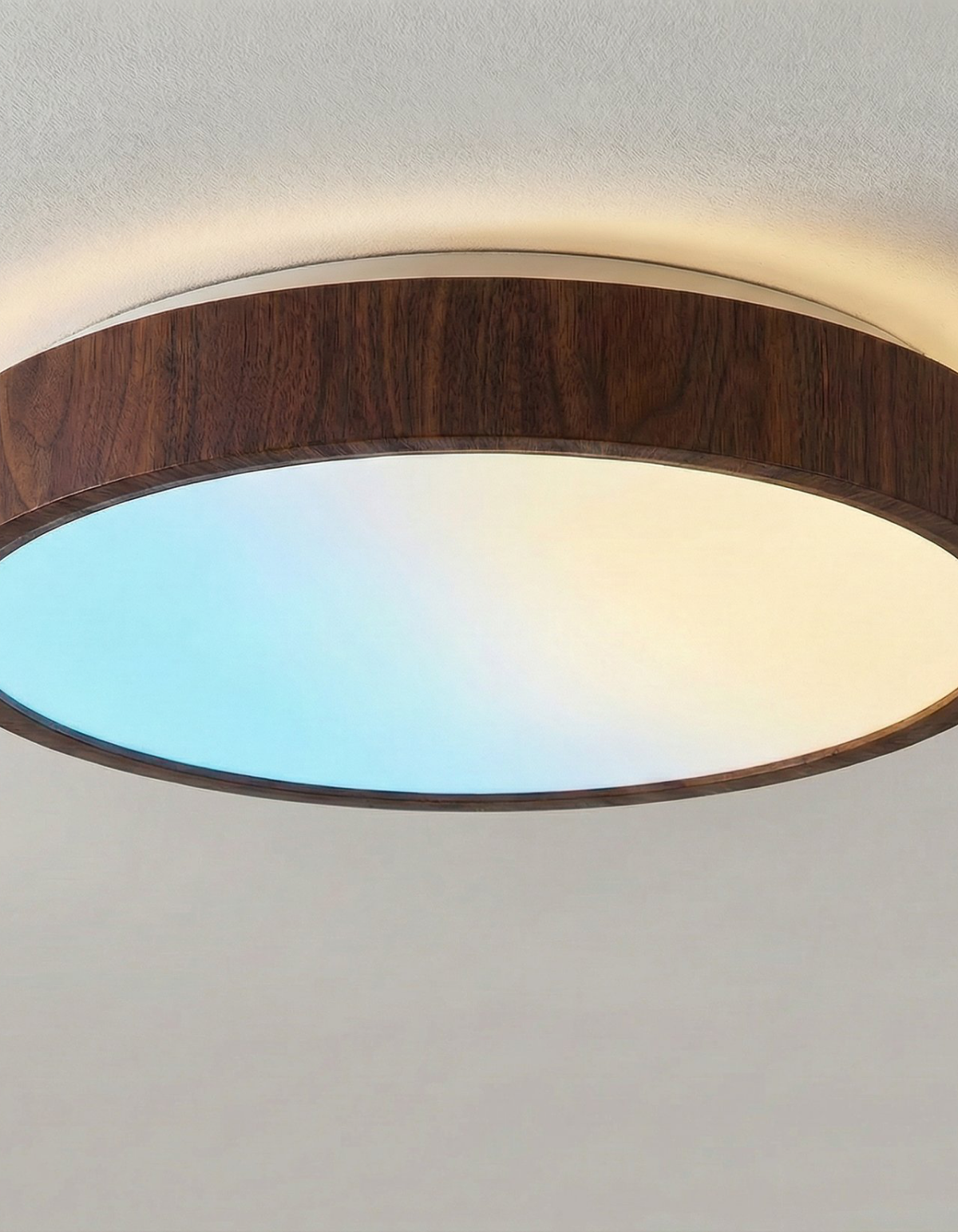 CAELUM 20-in. Flush Mount walnut — studio