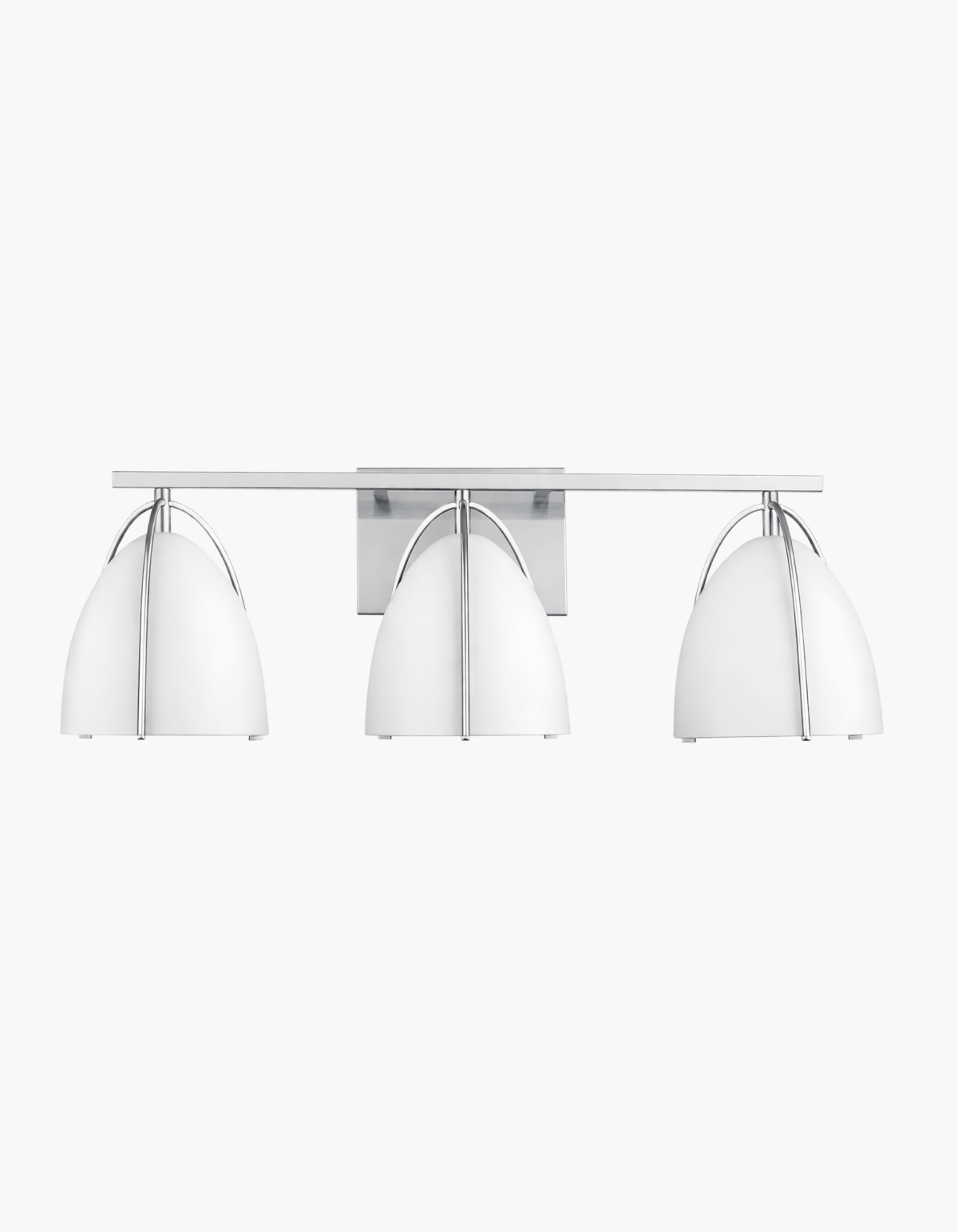 HOPE Three-Light Vanity White + Chrome — hero