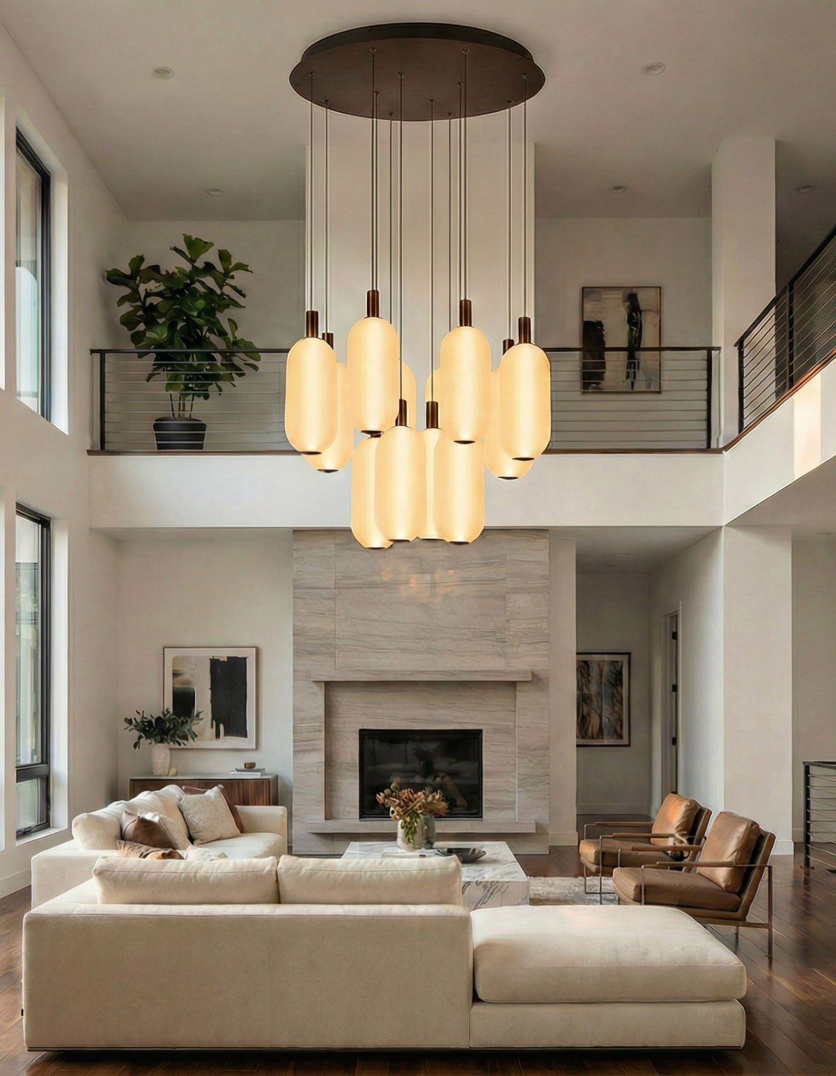 ELION 12-Light Pendant System – Anodized Black Coffee