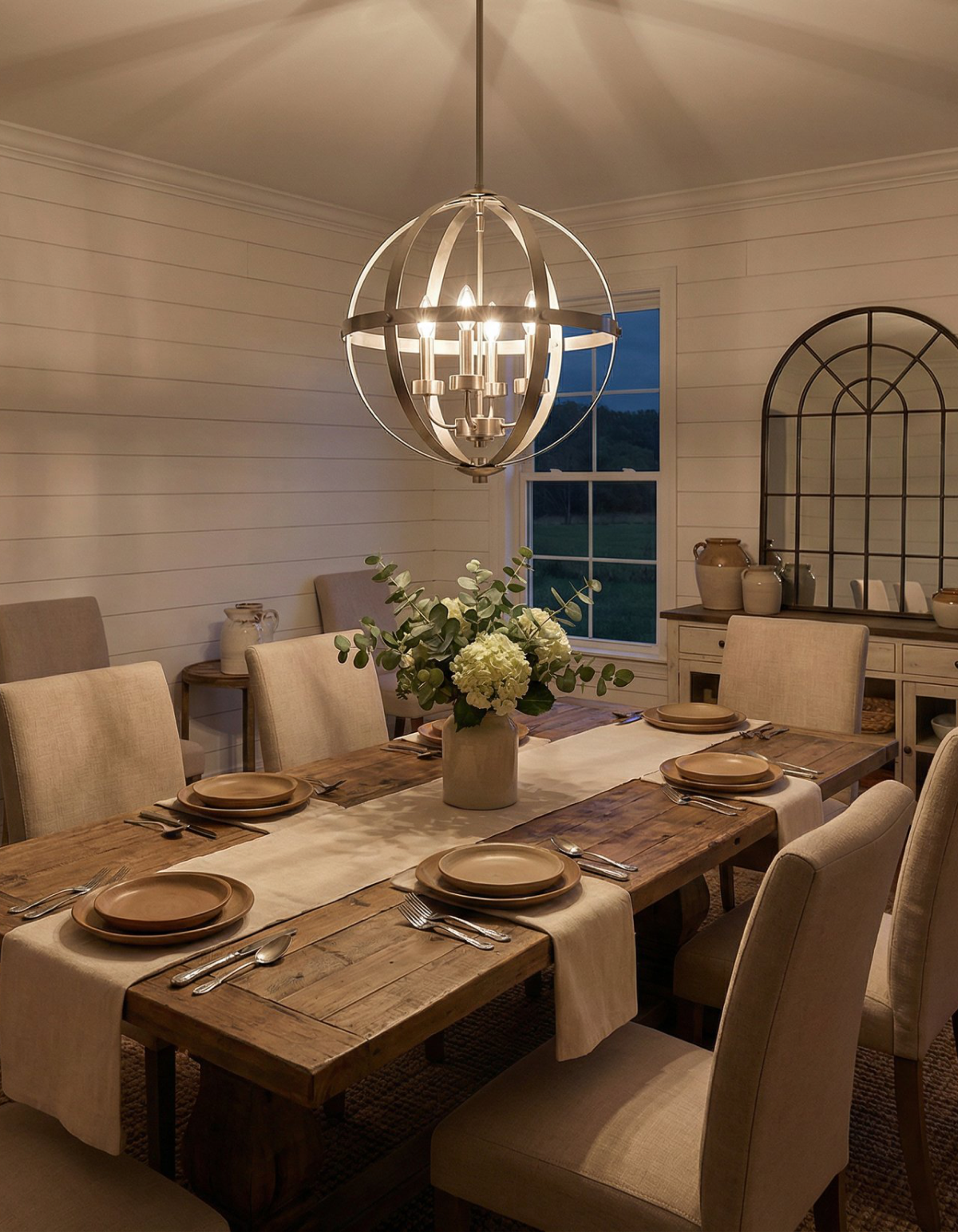 Brickell 18-in. Four-Light Pendant — Brushed Nickel