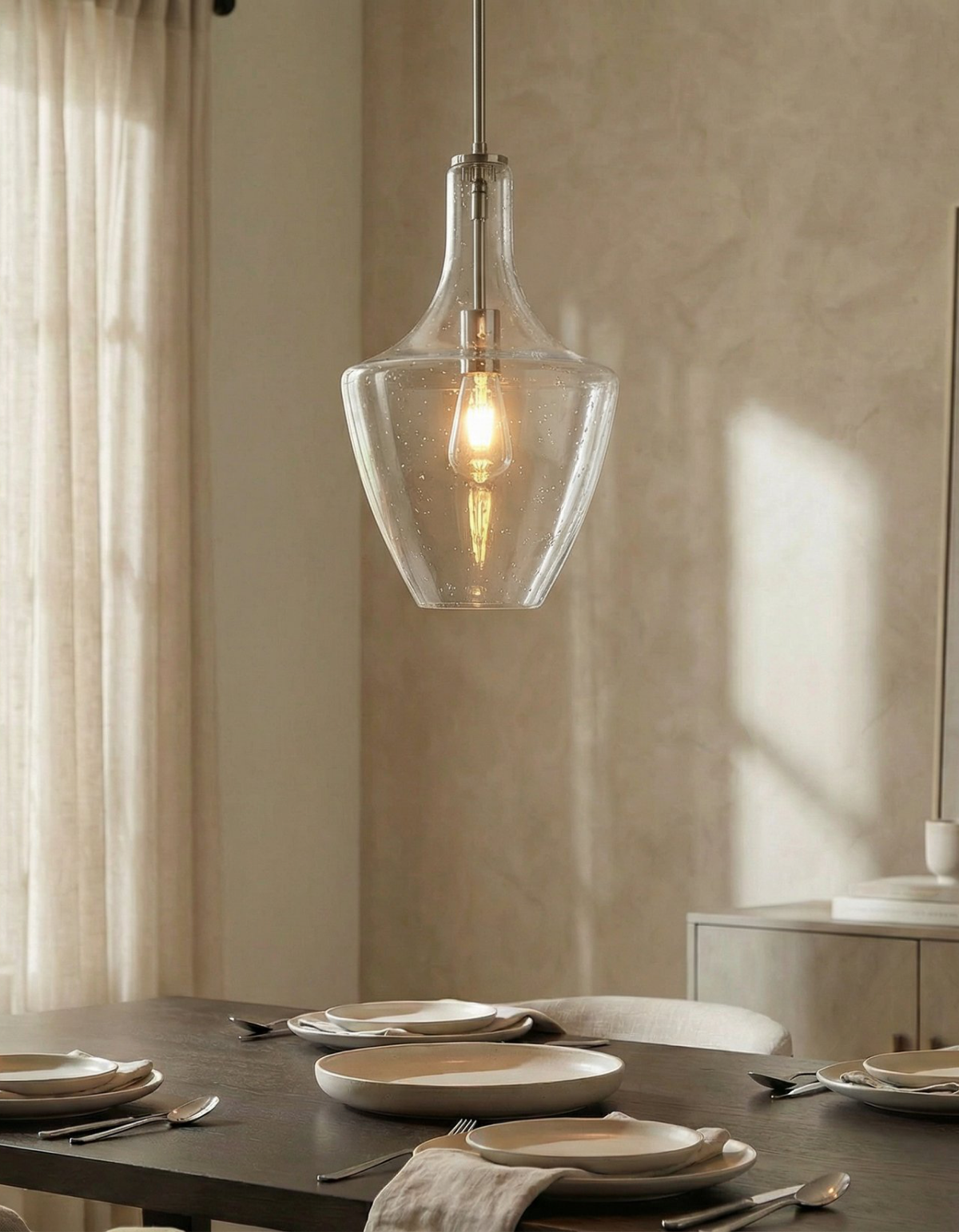 CAPRI 11-in. Pendant, Brushed Nickel Finish