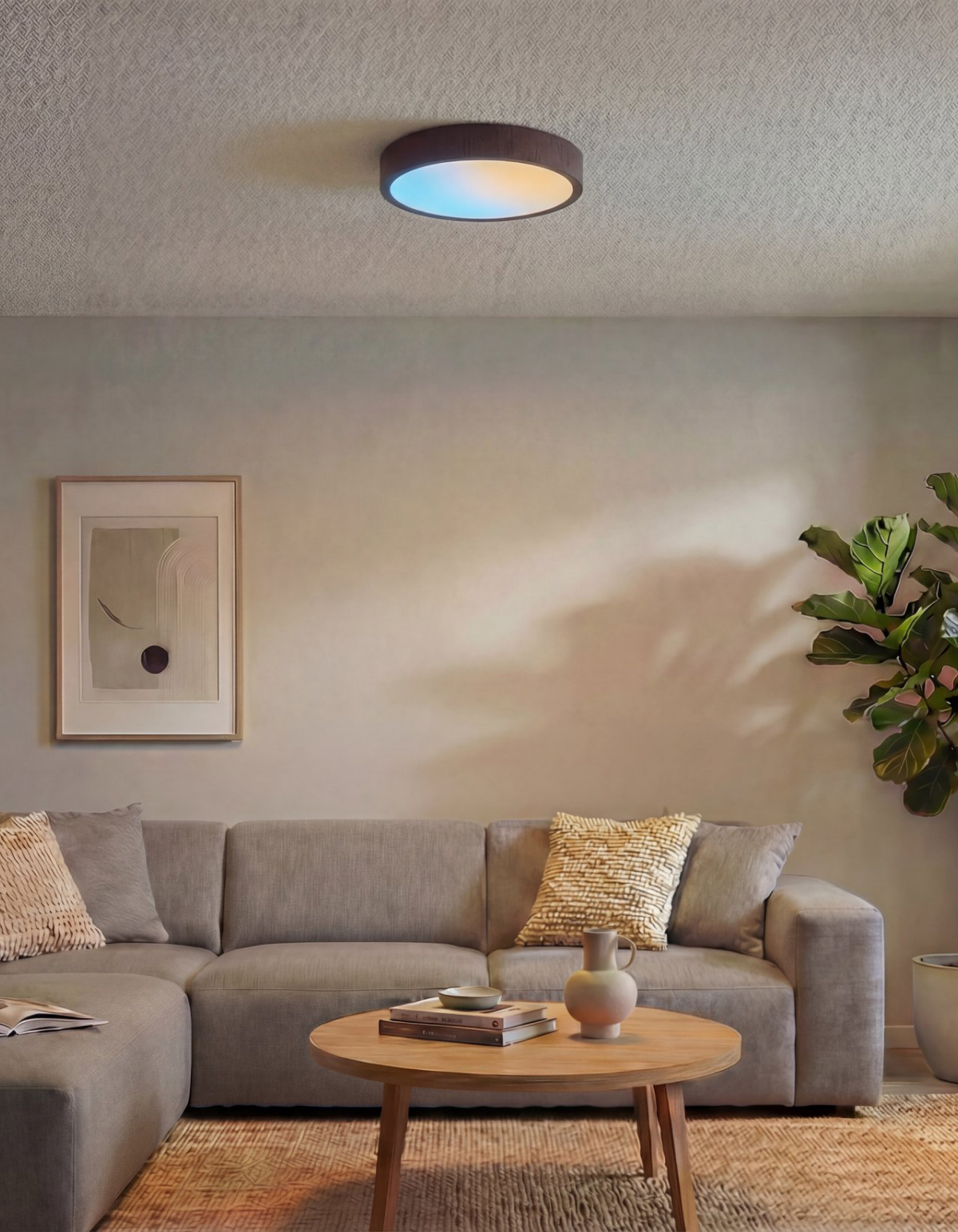 CAELUM 12.6-in. Flush Mount walnut — gallery 2