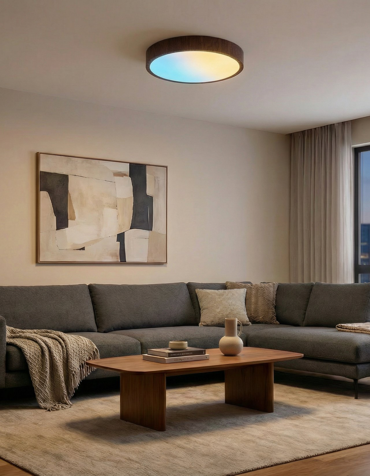 CAELUM 20-in. Flush Mount walnut — gallery 2