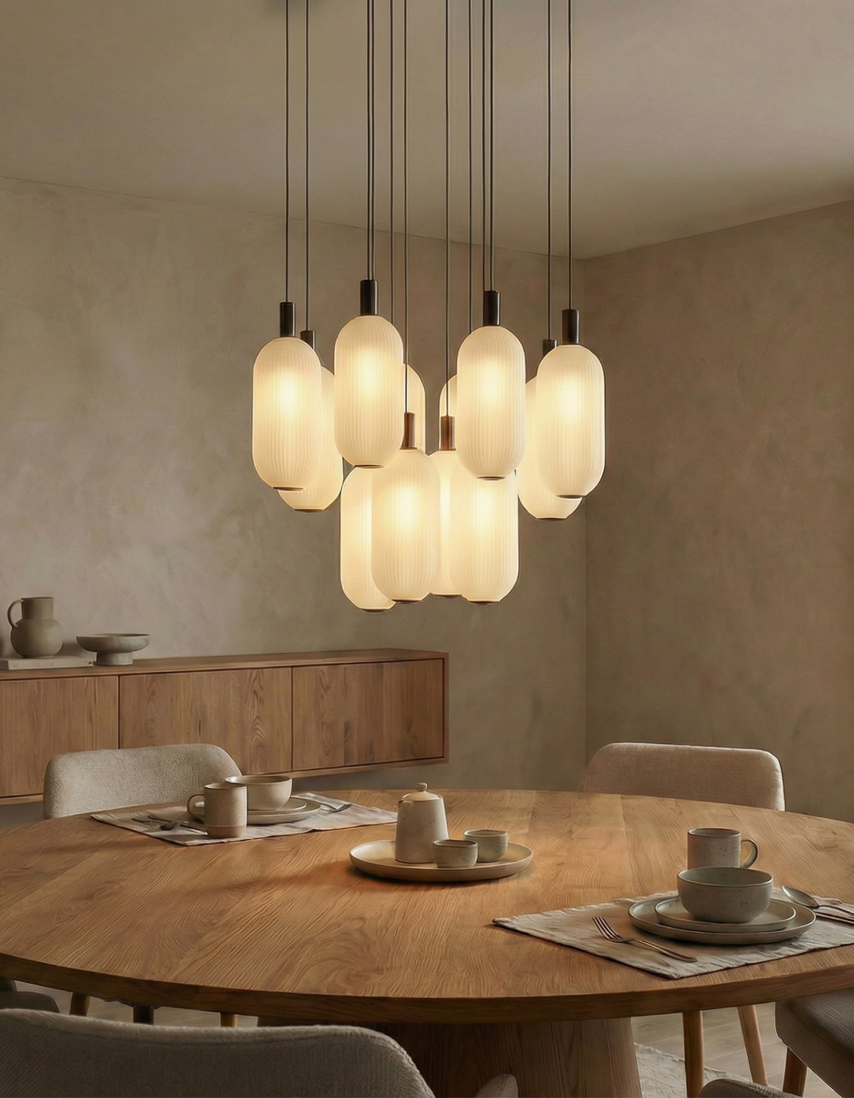 ELION 12-Light Pendant System – Anodized Black Coffee