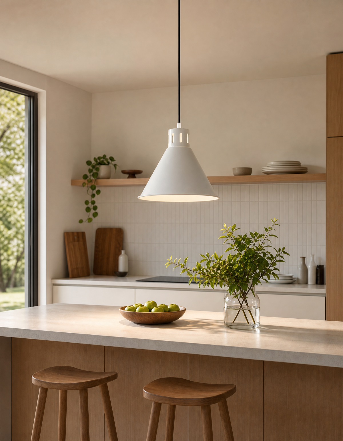 DUKE 1-Light Pendant - White