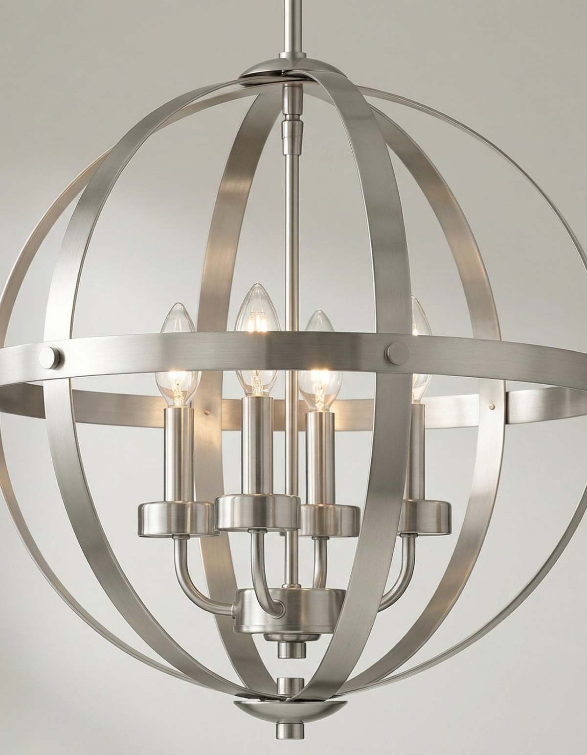 Brickell 18-in. Four-Light Pendant — Brushed Nickel