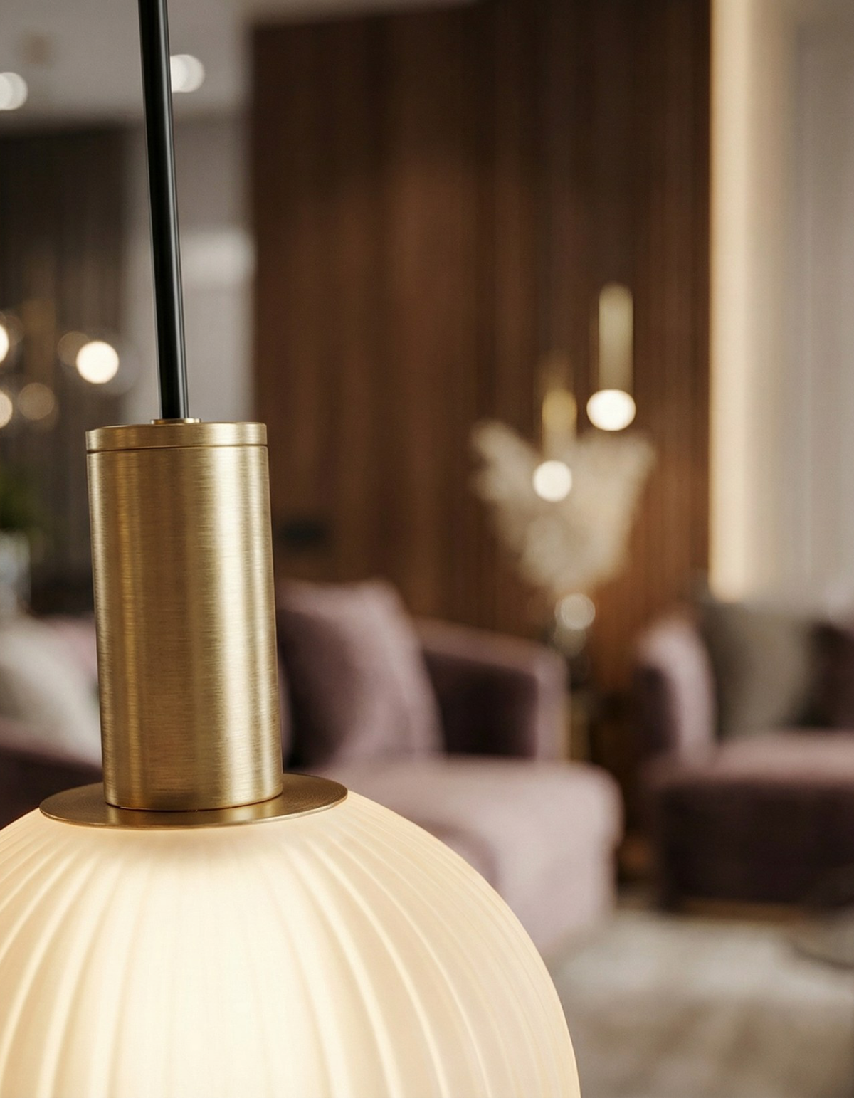 ELION Single Pendant – Anodized Brass Gold