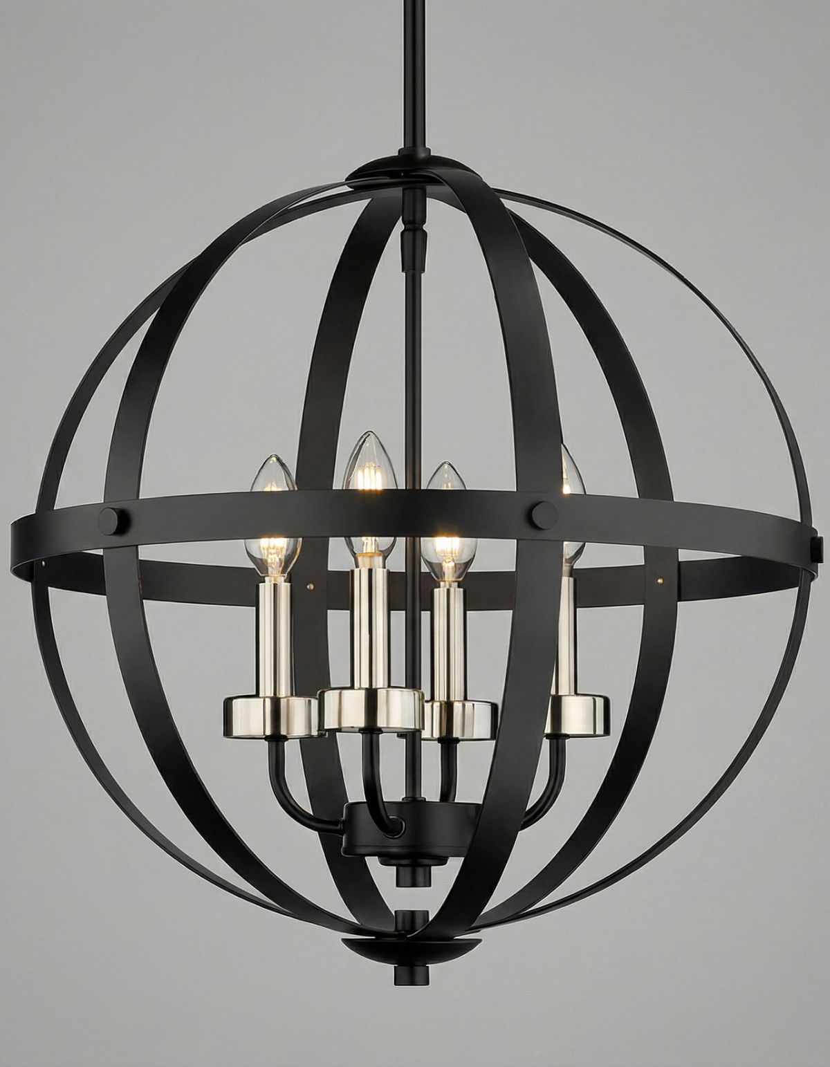 BRICKELL 24-in. Four-Light Pendant in Black
