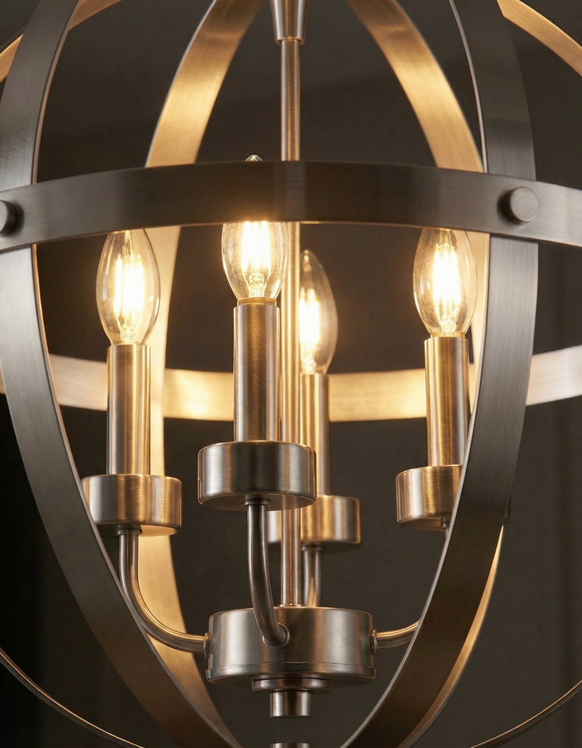 BRICKELL 24-in. Four-Light Pendant in Brushed Nickel