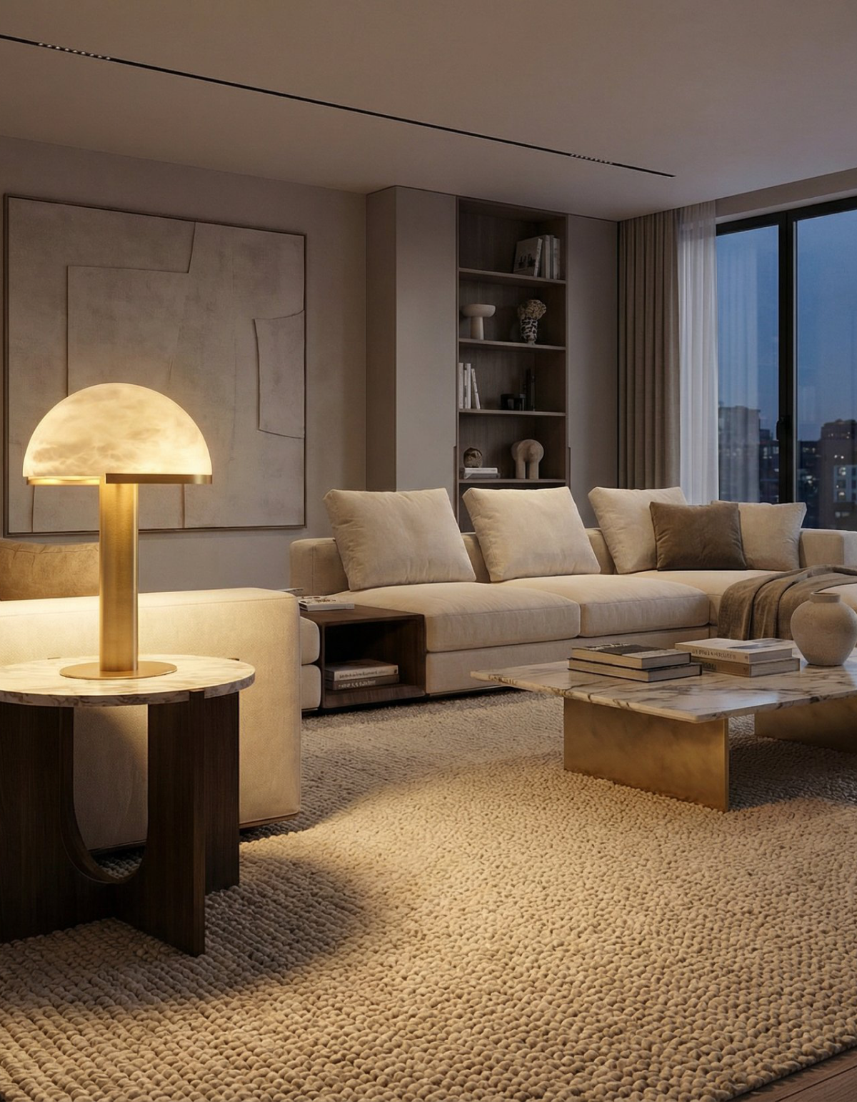 ALBA Indoor Table Lamp - Satin Brass#Finish_Satin Brass
