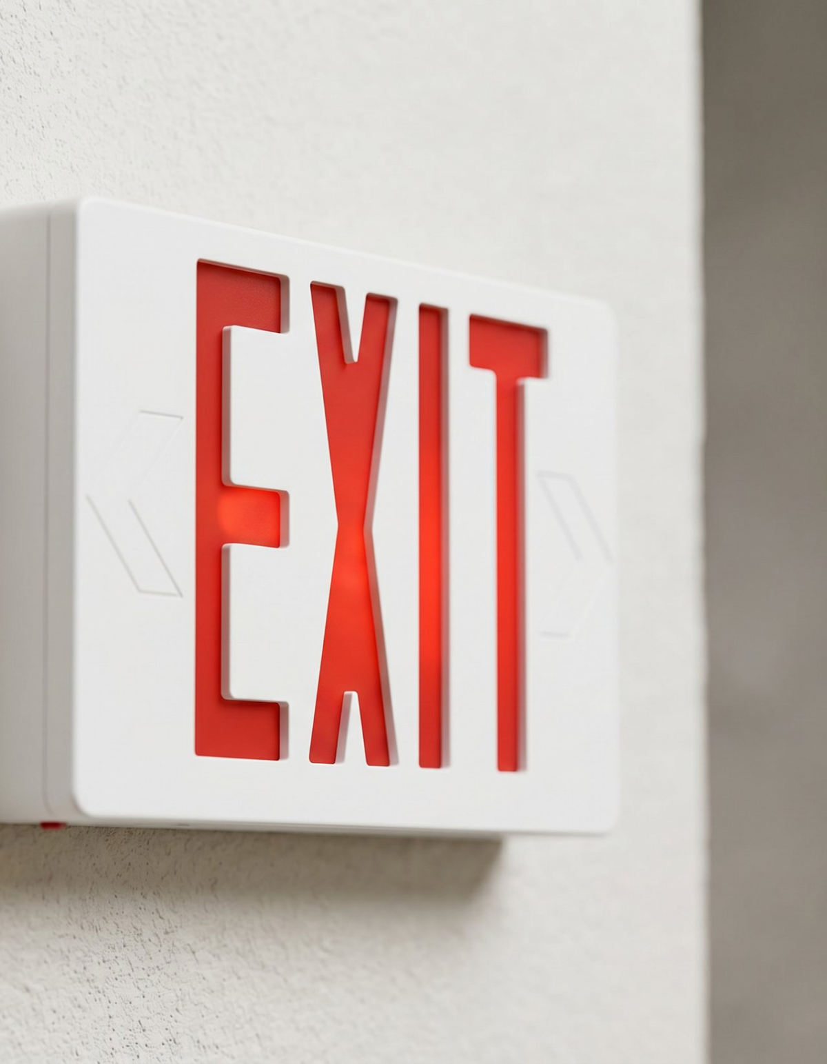 Haven Exit Sign - ES-C-S-W-R-WH