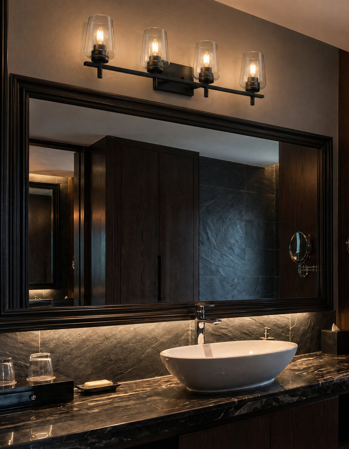 GILA 4-Light Vanity - Black#Finish_Black