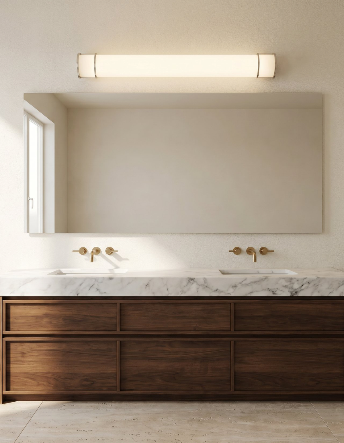 DAWN 48" LED Linear Vanity - Brushed Nickel#Finish_Brushed Nickel