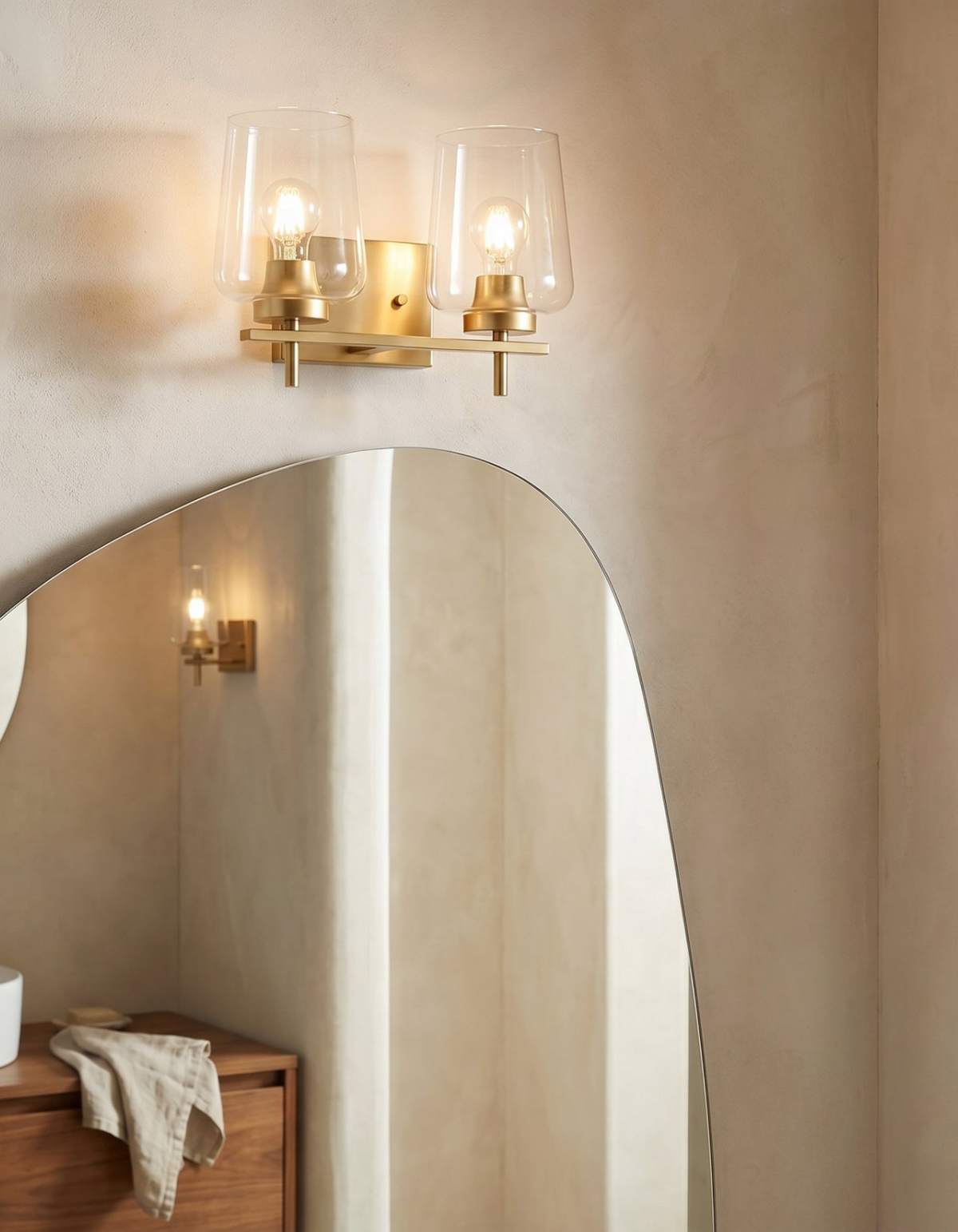 GILA 2-Light Vanity - Satin Gold#Finish_Satin Gold
