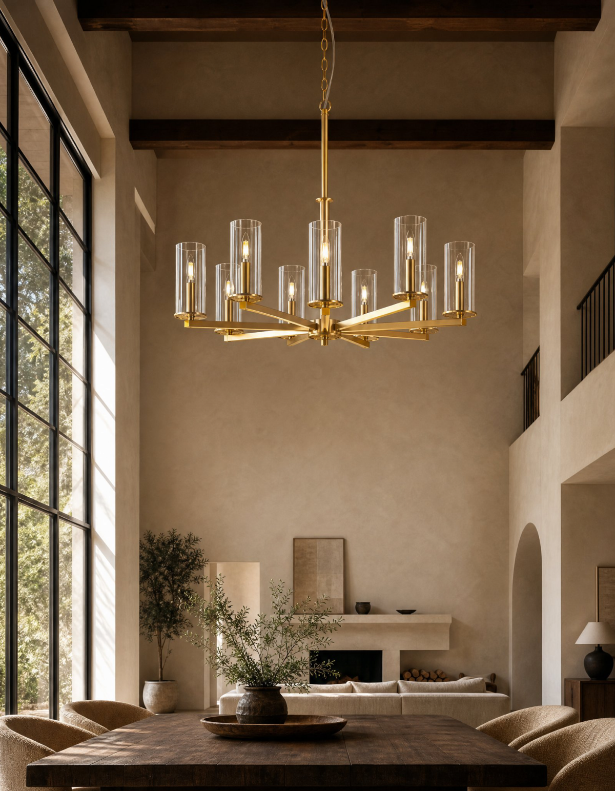 Aurelia 9-Light Chandelier - Satin Gold#Finish_Satin Gold