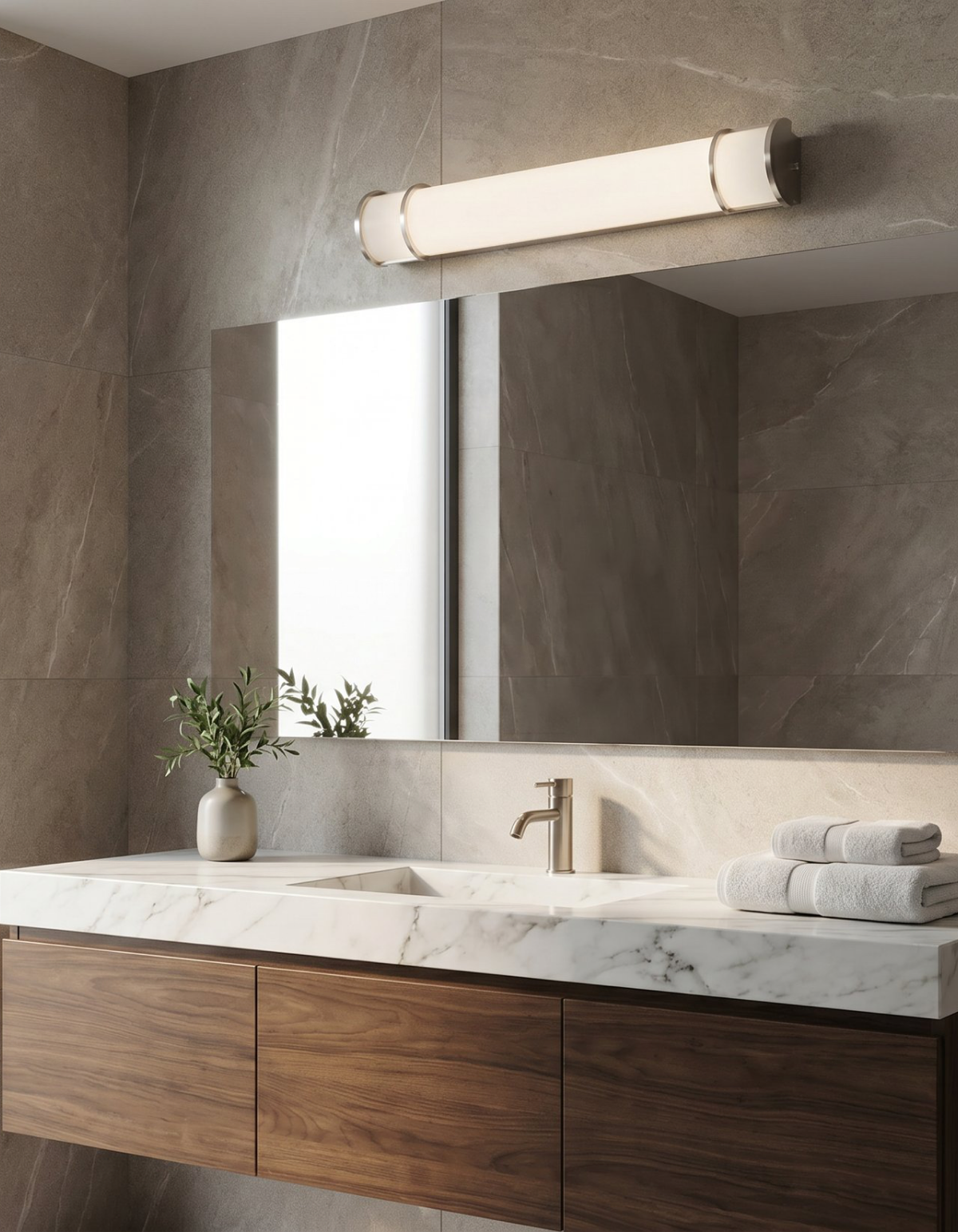 DAWN 36" LED Linear Vanity - Brushed Nickel#Finish_Brushed Nickel