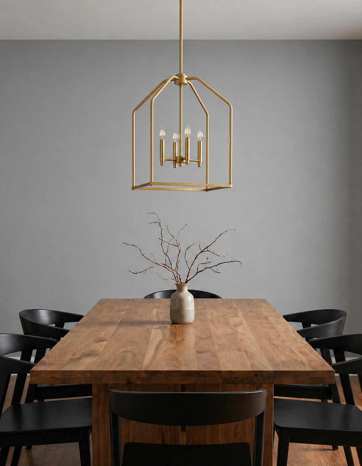 Kindle 4-Light Pendant - Satin Gold Finish, Clear Glass#Finish_Satin Gold Finish, Clear Glass