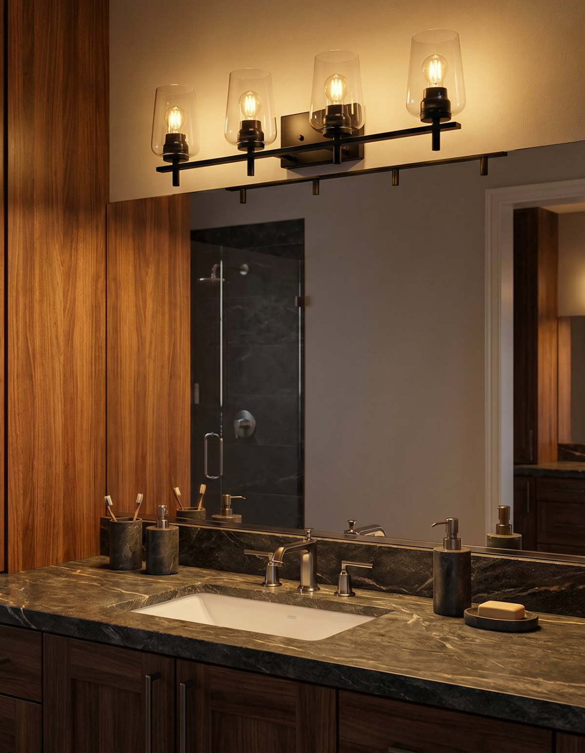 GILA 4-Light Vanity - Black#Finish_Black