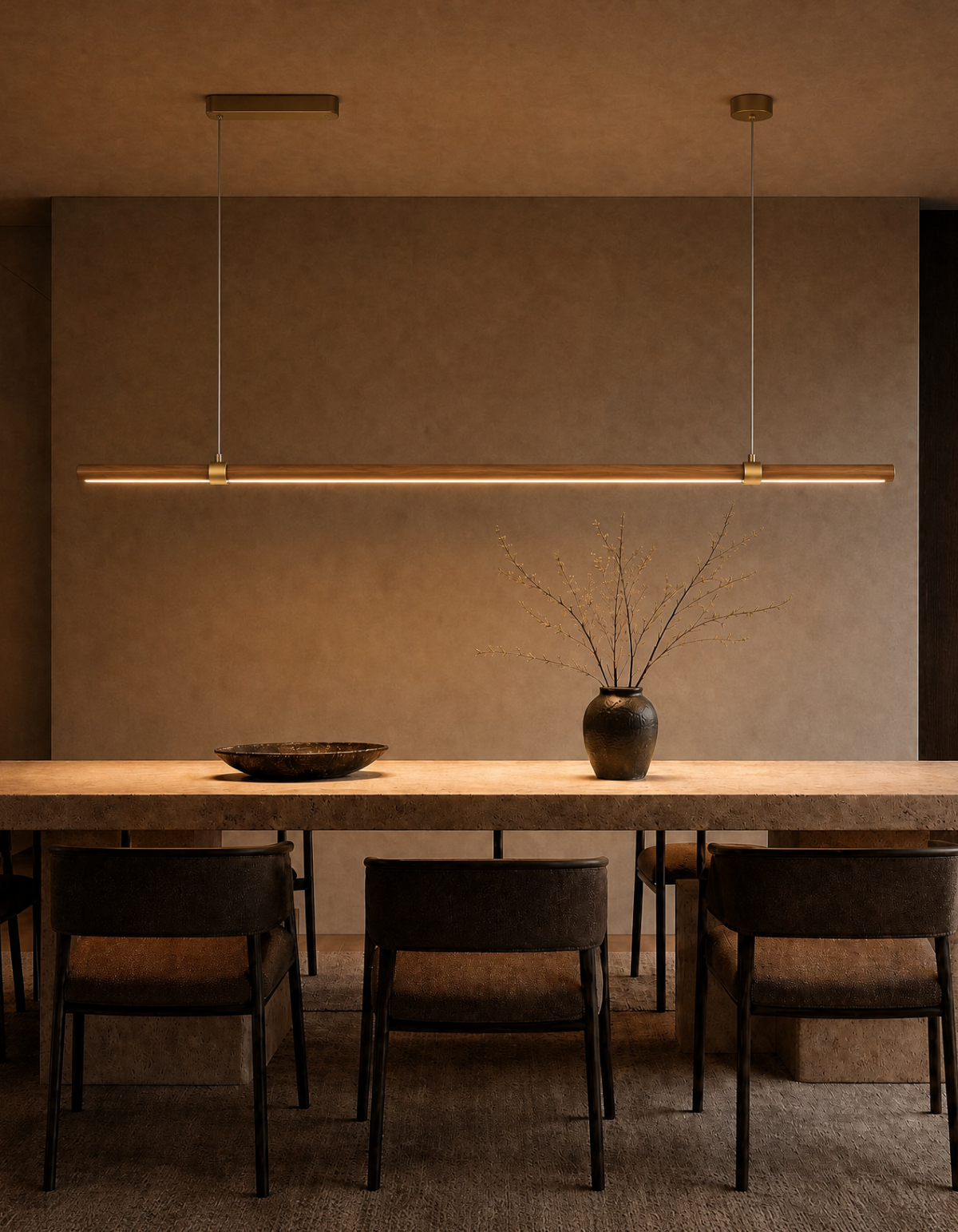 Rowan 72-in. Linear Chandelier - Light Oak#Finish_Light Oak