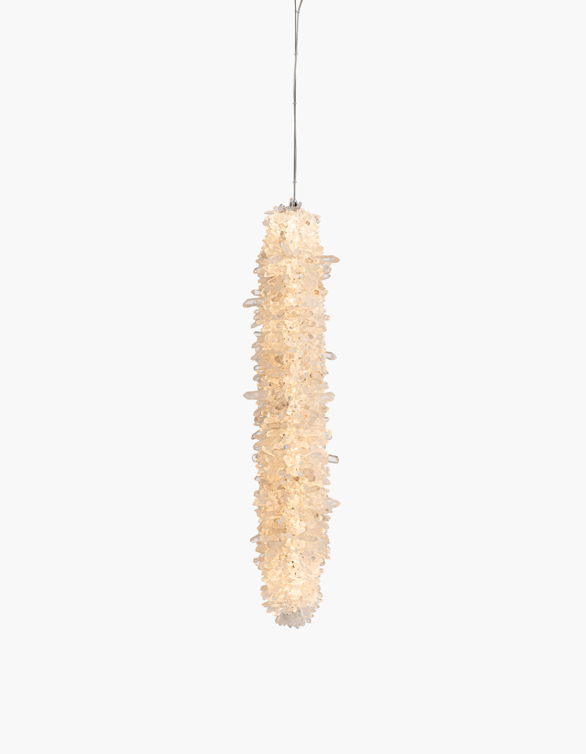 LIORA 38 in. Cylindrical Pendant - Brushed Nickel#Finish_Brushed Nickel