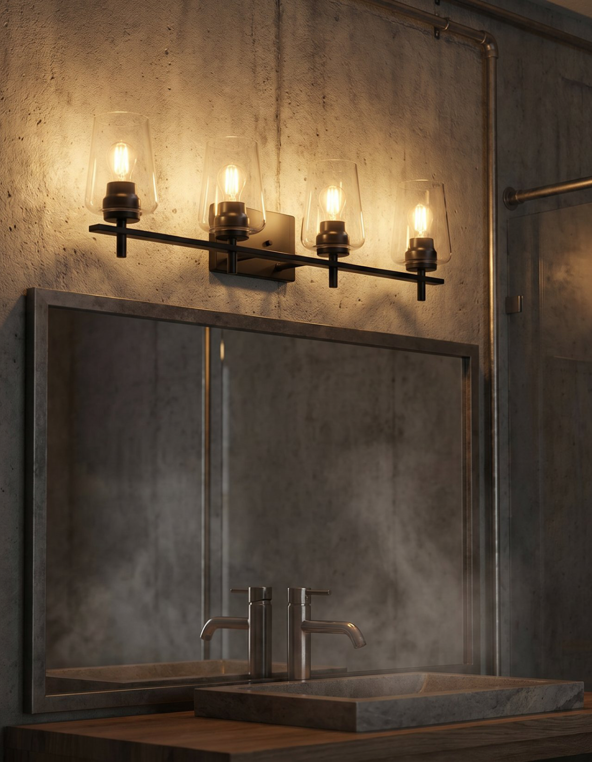 GILA 4-Light Vanity - Black#Finish_Black