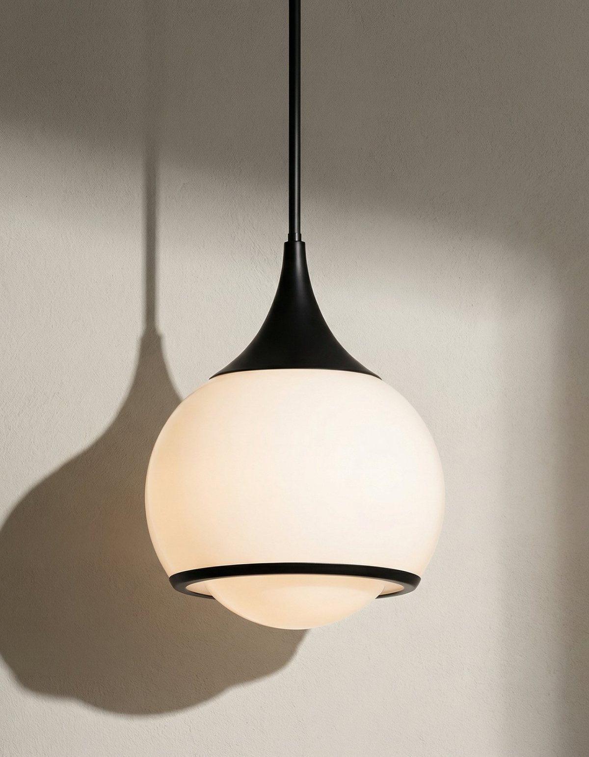 Opal 1-Light Pendant - Black#Finish_Black