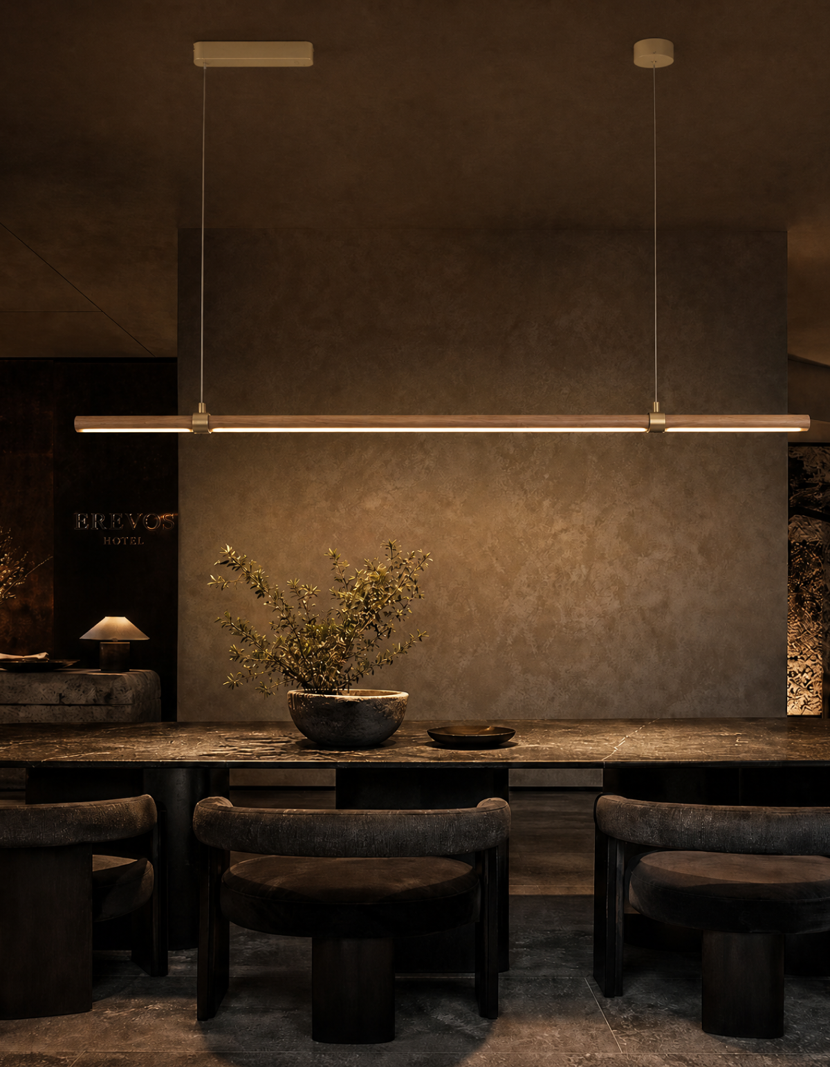 Rowan 48-in. Linear Chandelier - Light Oak#Finish_Light Oak