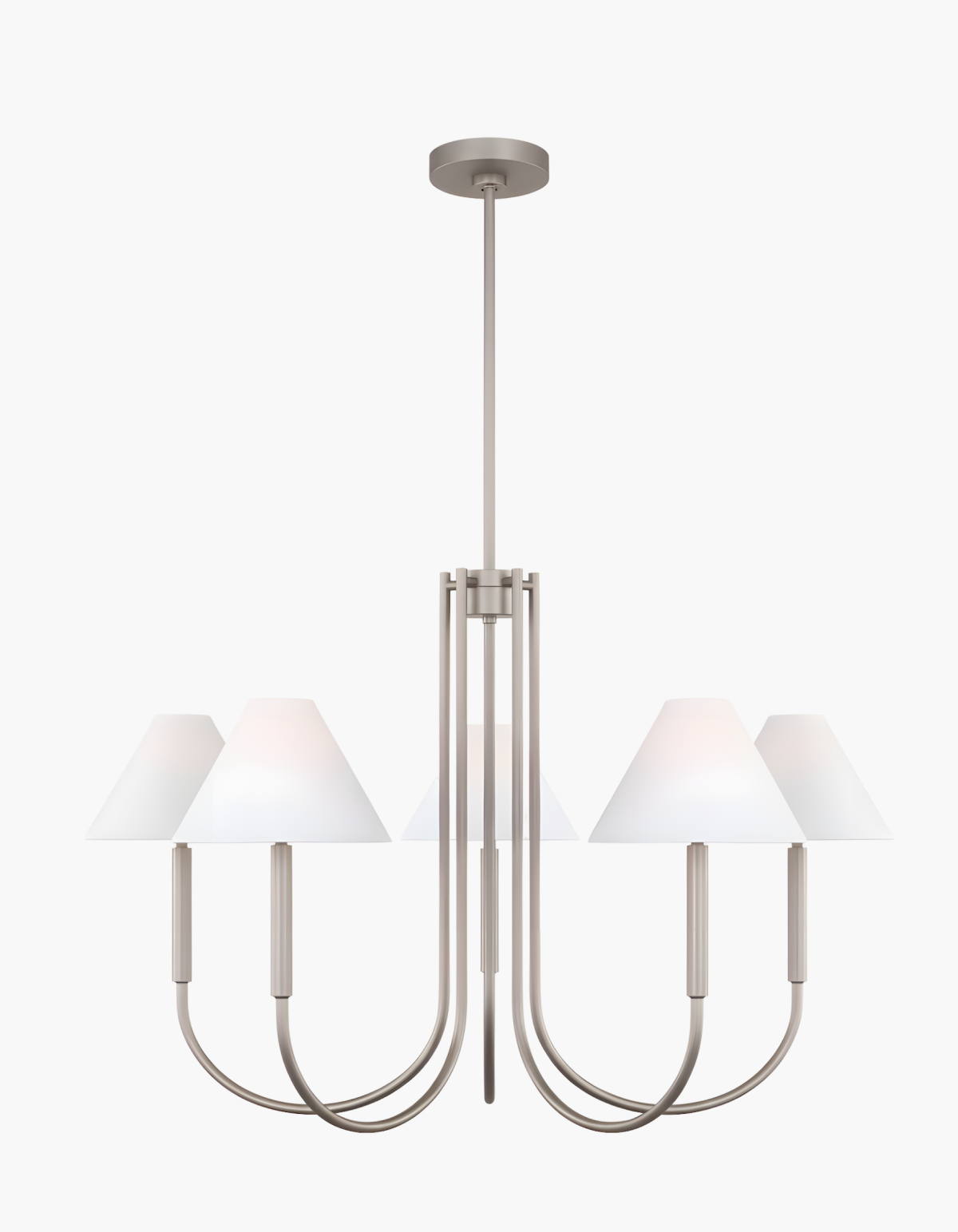 Parlor 5-Light Chandelier - Brushed Nickel#Finish_Brushed Nickel