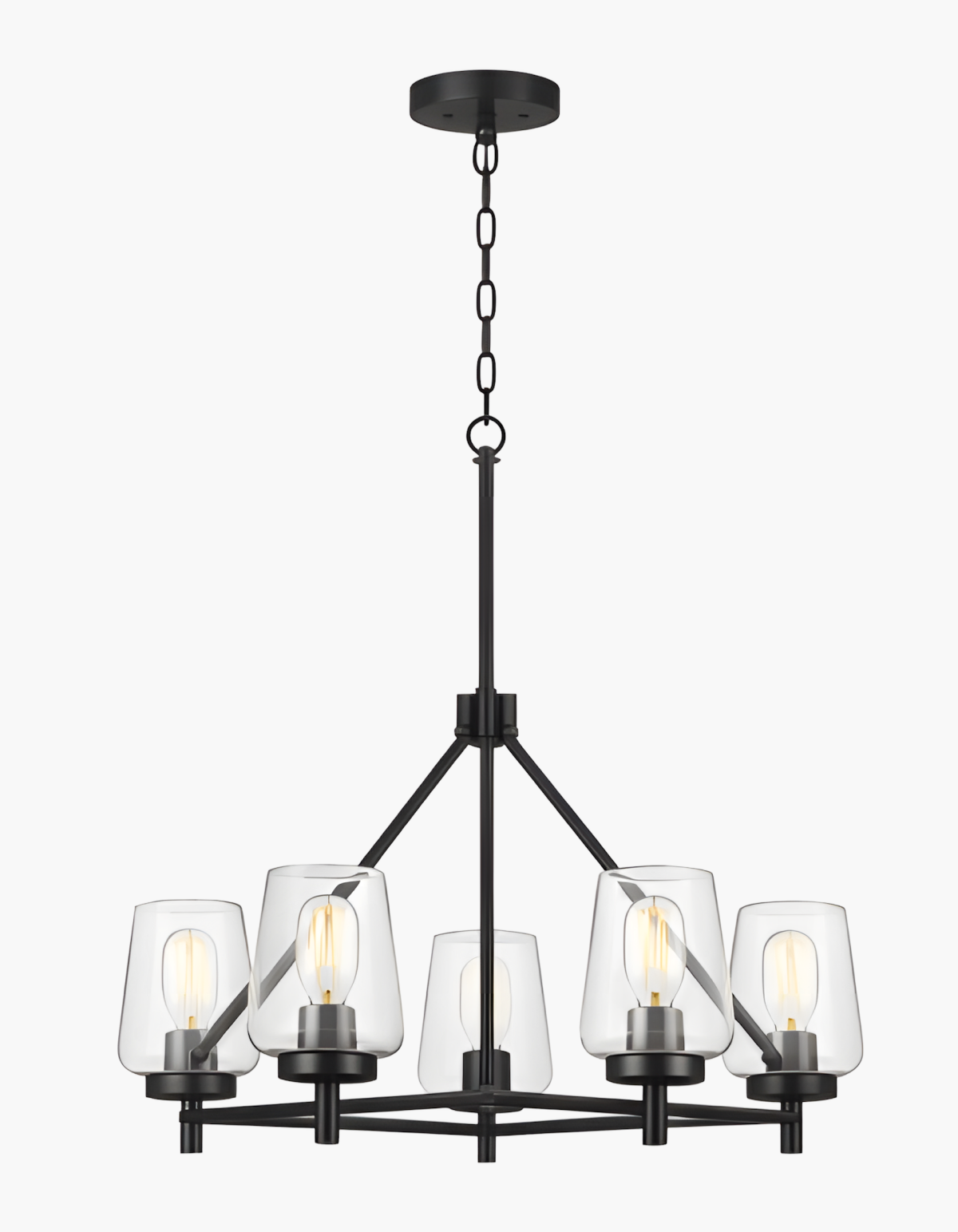 GILA 5-Light Chandelier - Black#Finish_Black