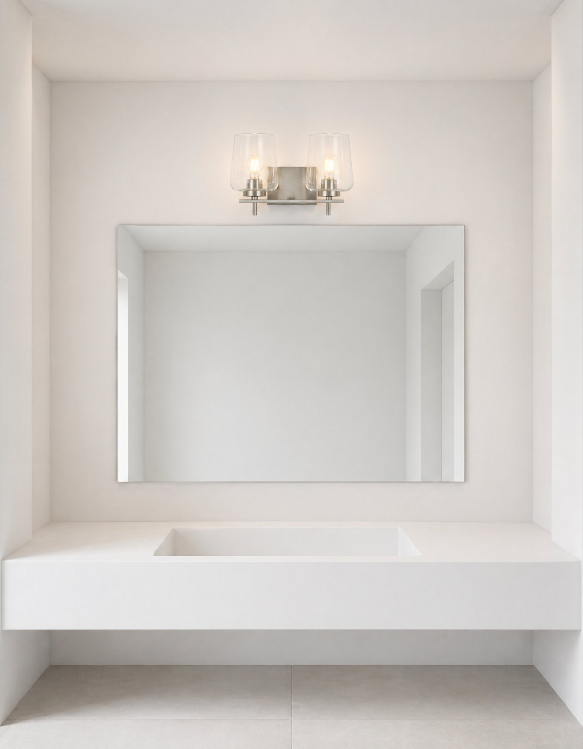GILA 2-Light Vanity - Brushed Nickel#Finish_Brushed Nickel