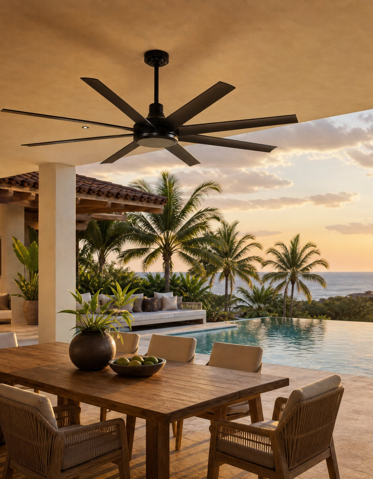 Raven 65-in. Commercial Ceiling Fan - Black#Finish_Black