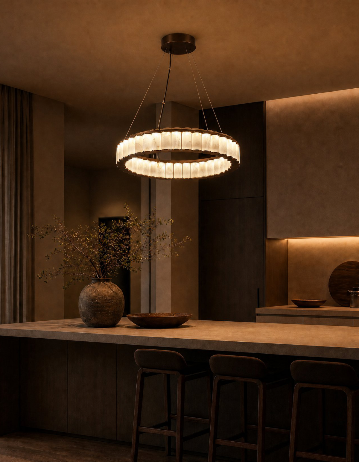 LITHOS Ring Chandelier - Bronze#Finish_Bronze