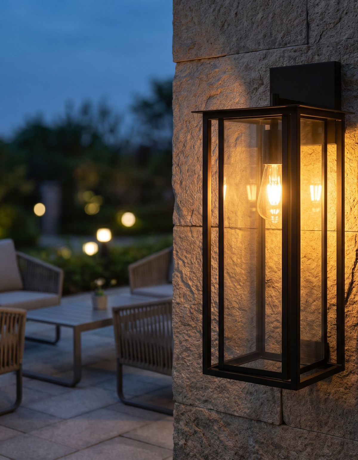 Sierra 1-Light Outdoor Lantern - 22 in#Size_22 in