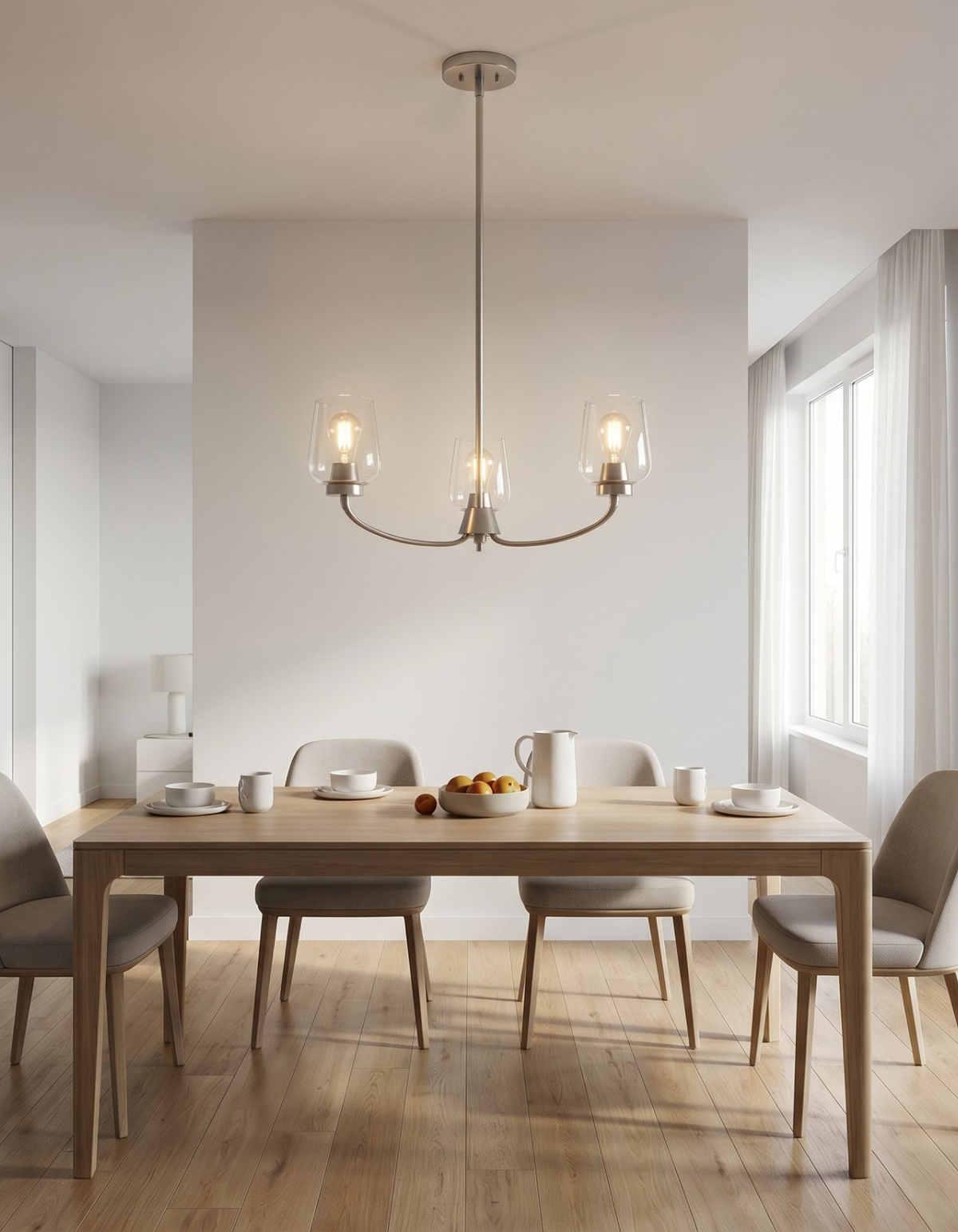GILA 3-Light Ring Chandelier - Brushed Nickel#Finish_Brushed Nickel