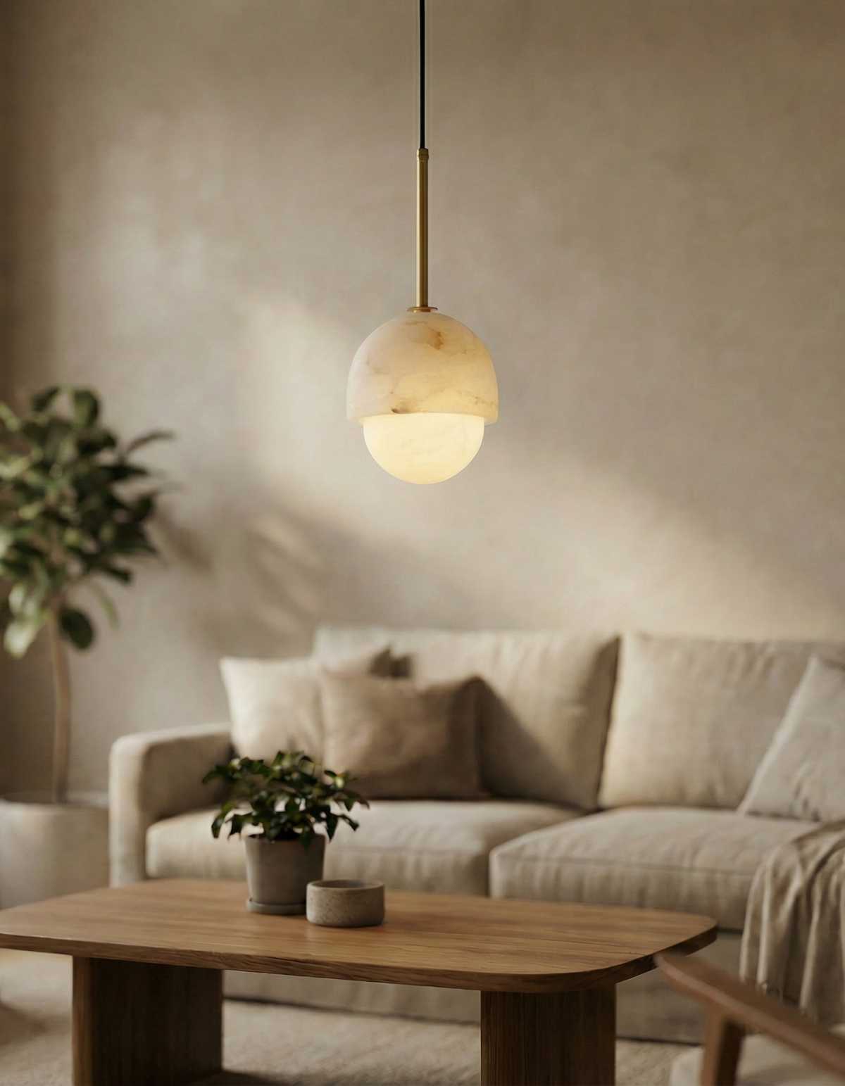 ALBA 10" Capsule Pendant - Satin Gold#Finish_Satin Gold