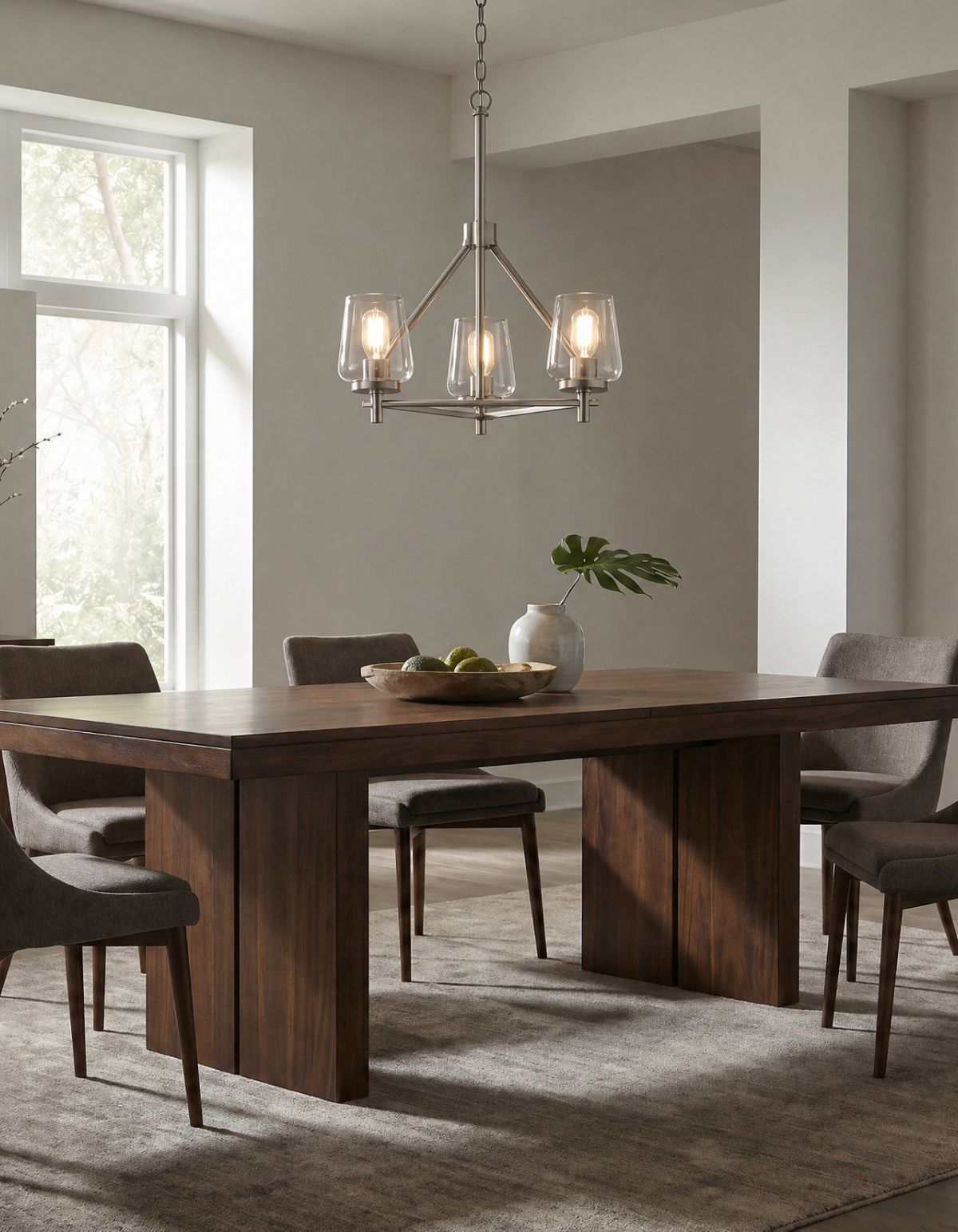 GILA 3-Light Chandelier - Brushed Nickel#Finish_Brushed Nickel