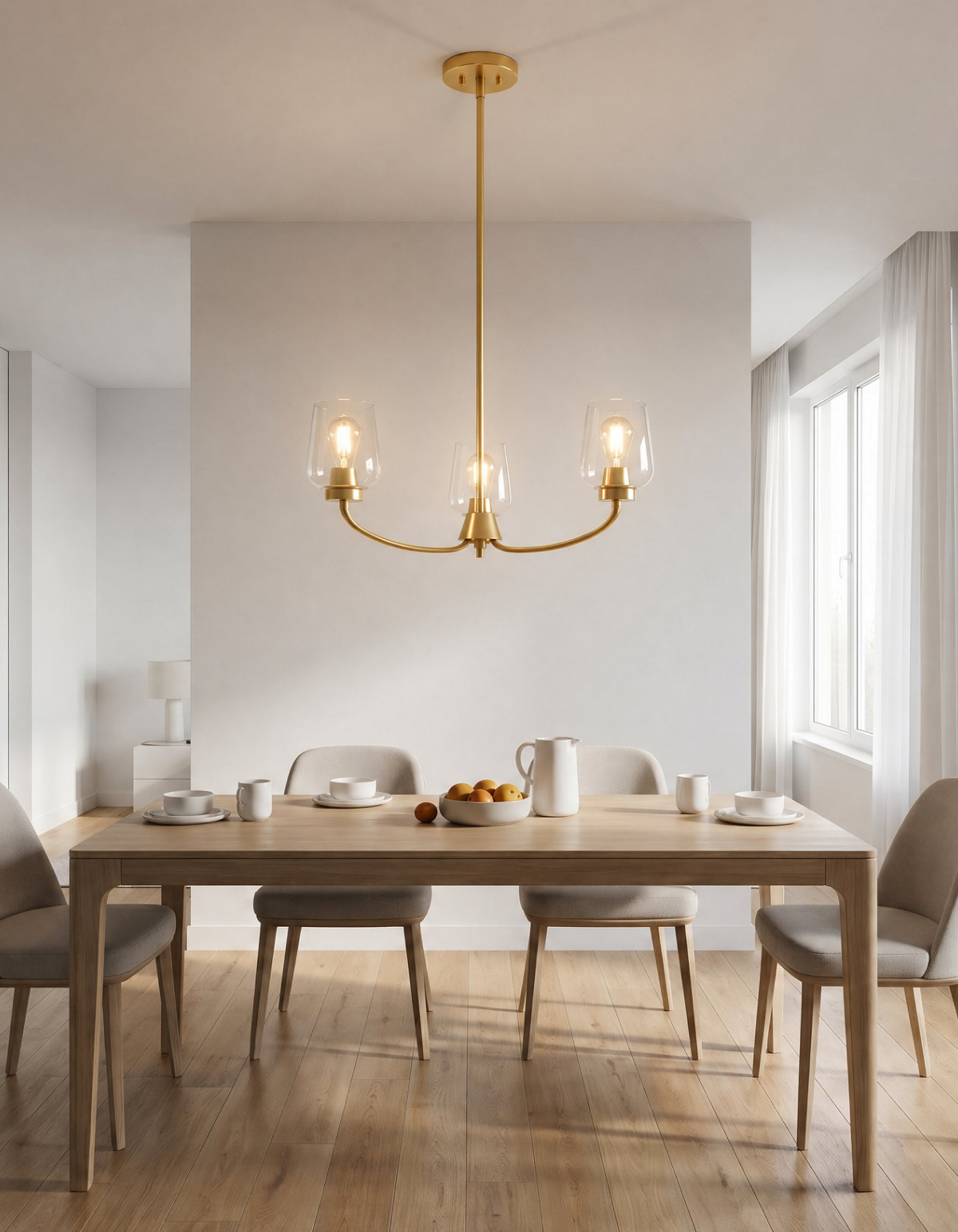 GILA 3-Light Ring Chandelier - Satin Gold#Finish_Satin Gold
