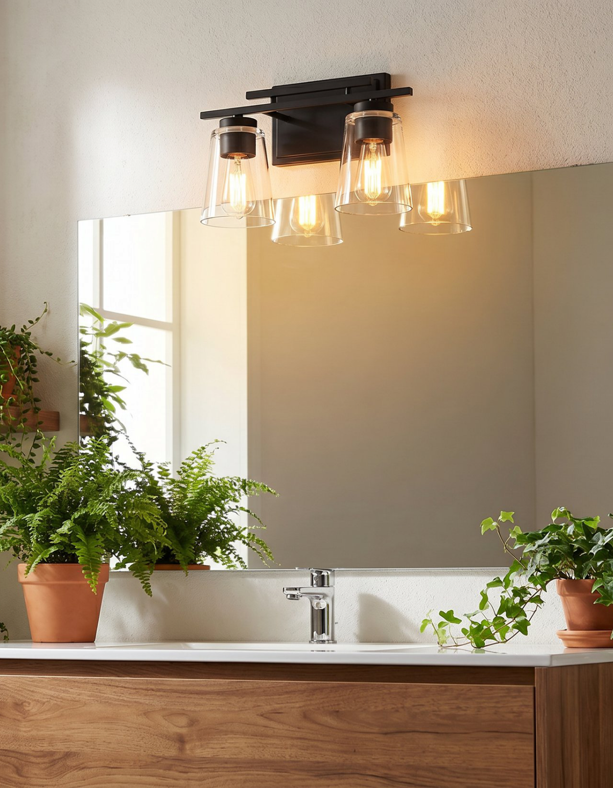 Haily 2-Light Vanity Light - Black#Finish_Black