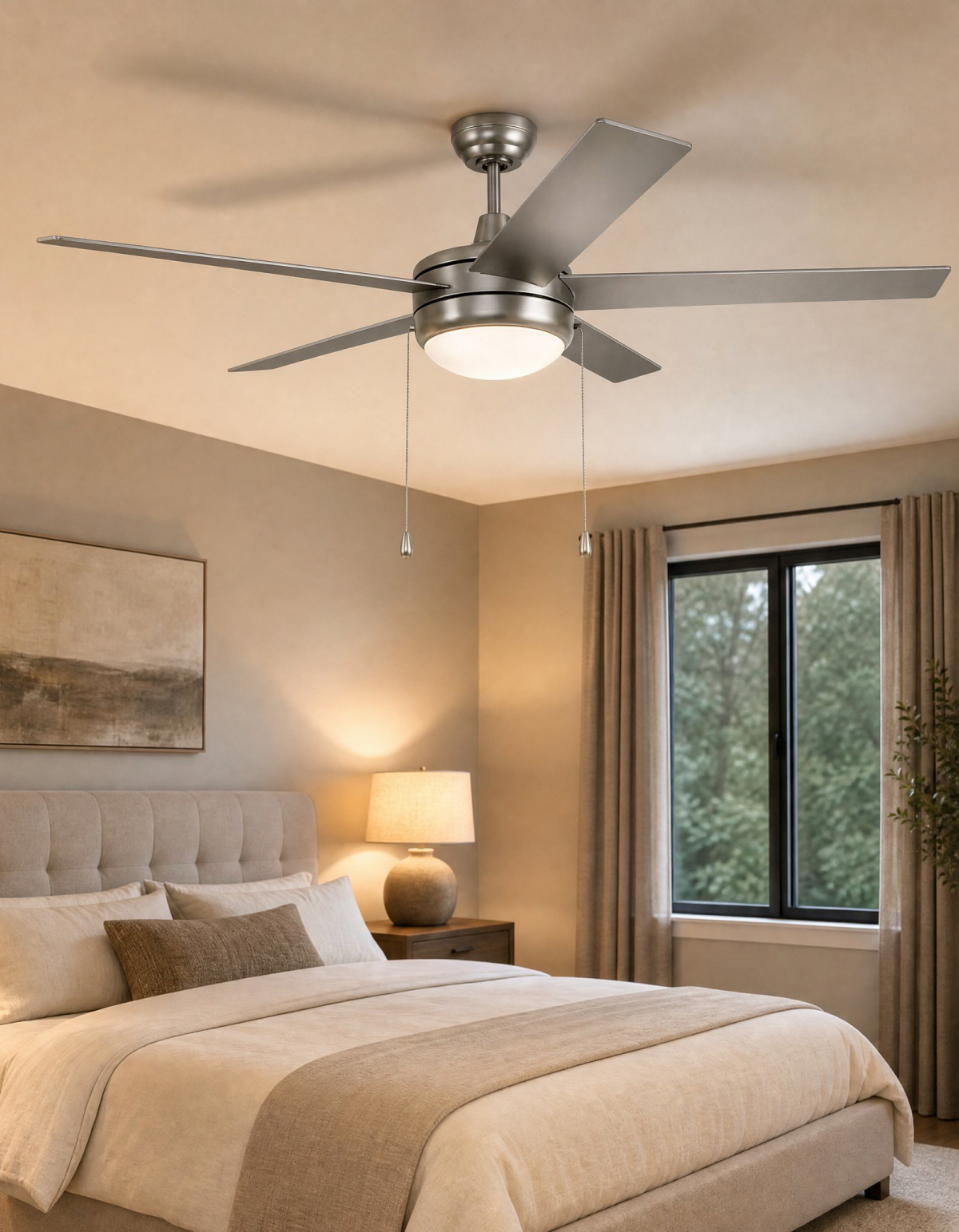 COBIA 52" 5-Blade Cobia Ceiling Fan - Brushed Nickel#Finish_Brushed Nickel