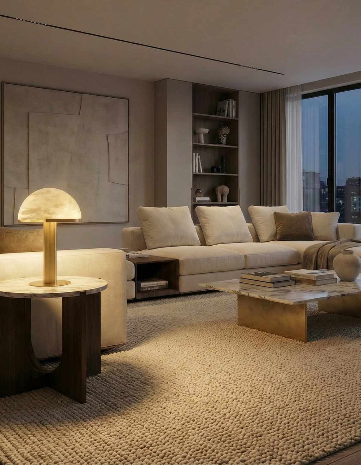ALBA Indoor Table Lamp - Satin Brass#Finish_Satin Brass