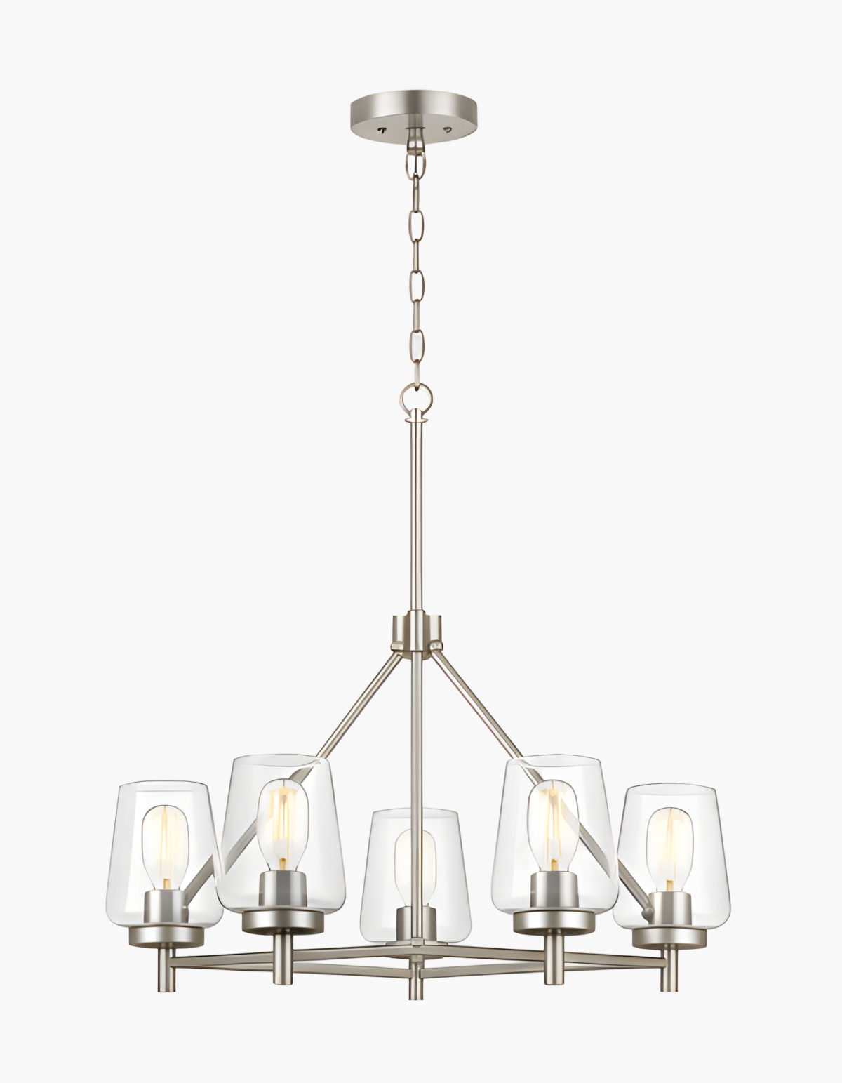 GILA 5-Light Chandelier - Brushed Nickel#Finish_Brushed Nickel