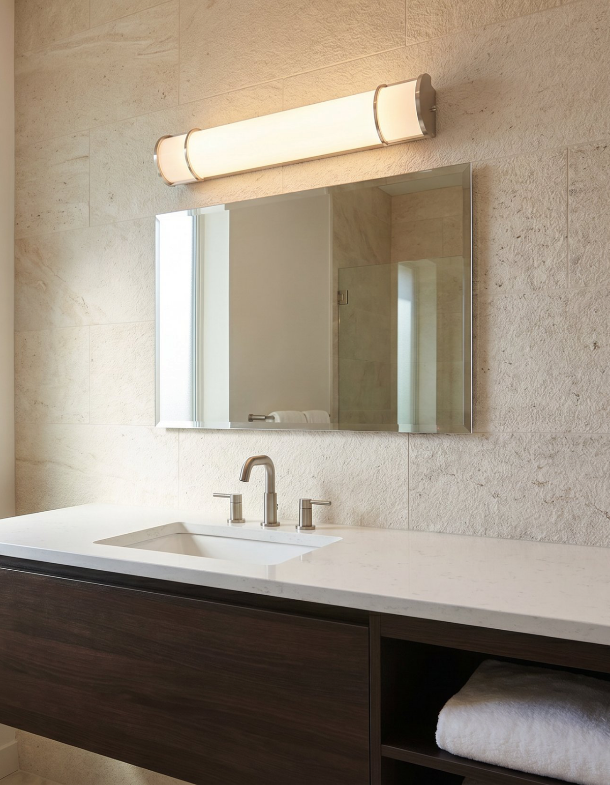 DAWN 24" LED Linear Vanity - Brushed Nickel#Finish_Brushed Nickel