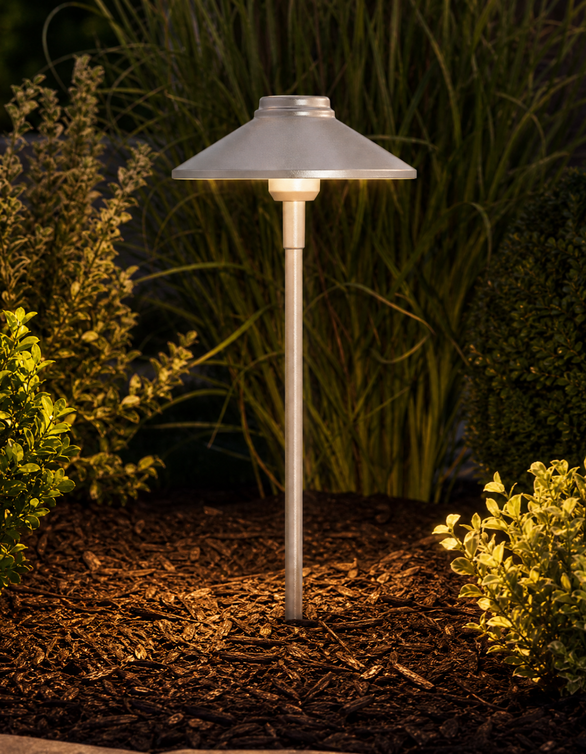 EVENING 18-in. Path Light – Silver - Silver#Finish_Silver