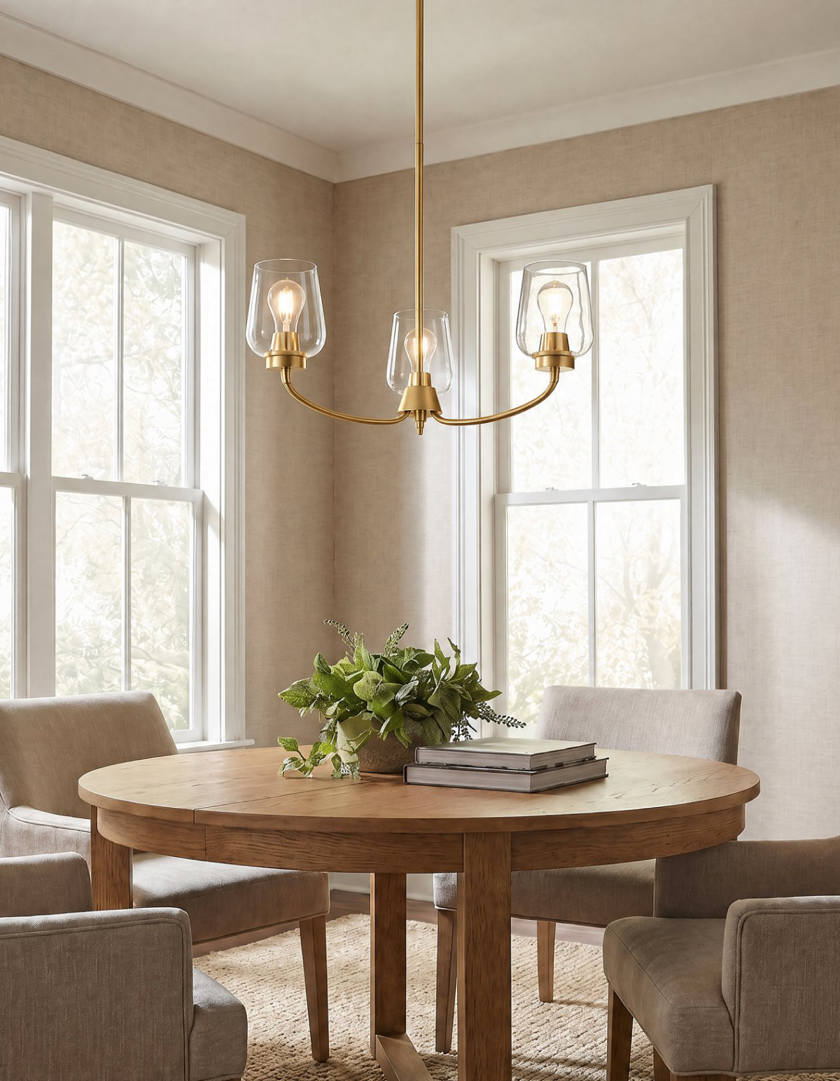 GILA 3-Light Ring Chandelier - Satin Gold#Finish_Satin Gold