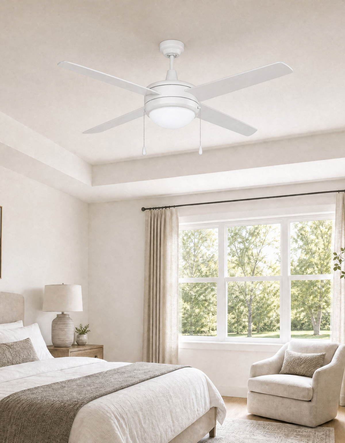 COBIA 52" 4-Blade Cobia Ceiling Fan - Matte White#Finish_Matte White