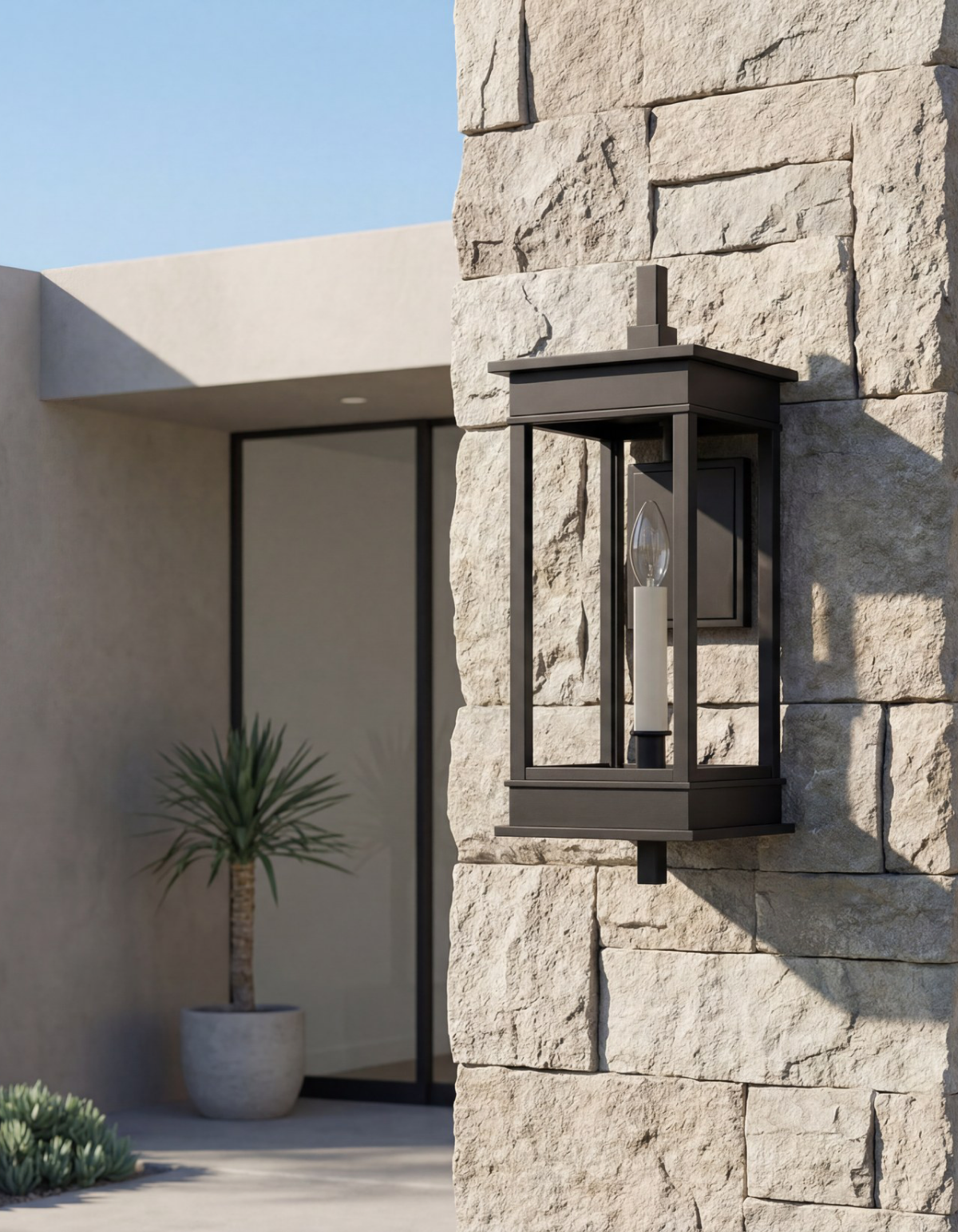 CARLISLE 20-in. 1-Light Outdoor Lantern - Black#Finish_Black