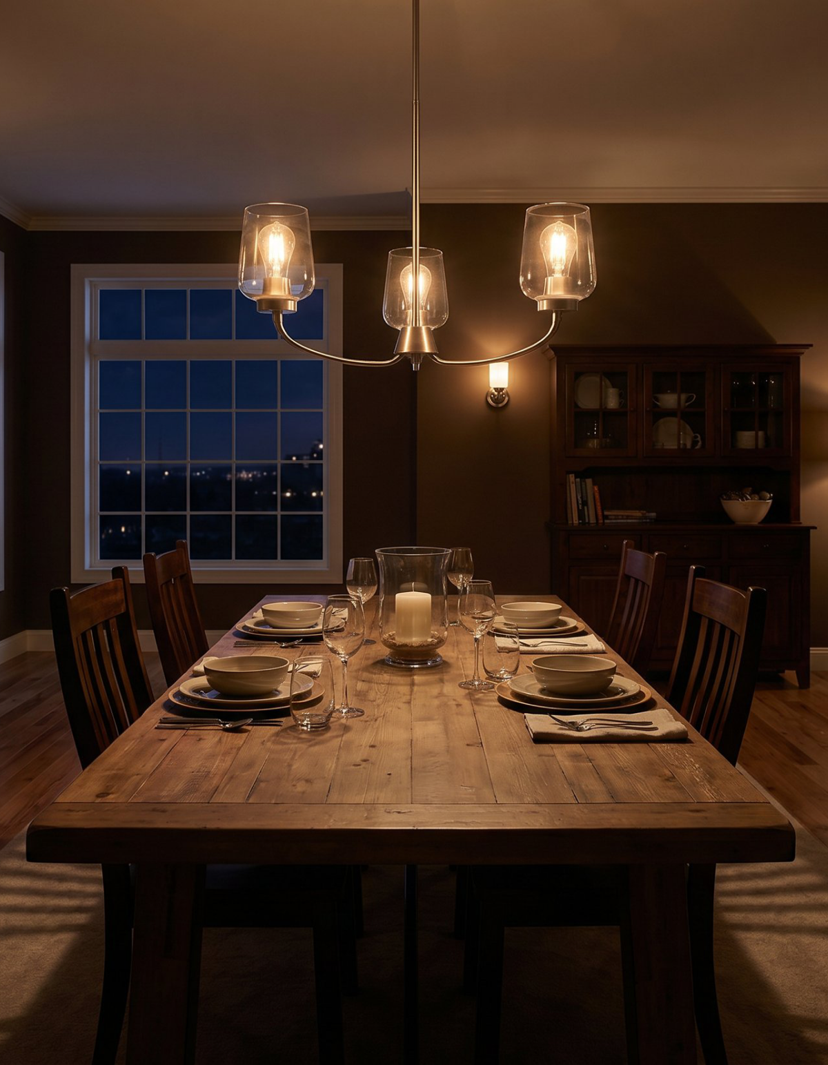 GILA 3-Light Ring Chandelier - Brushed Nickel#Finish_Brushed Nickel