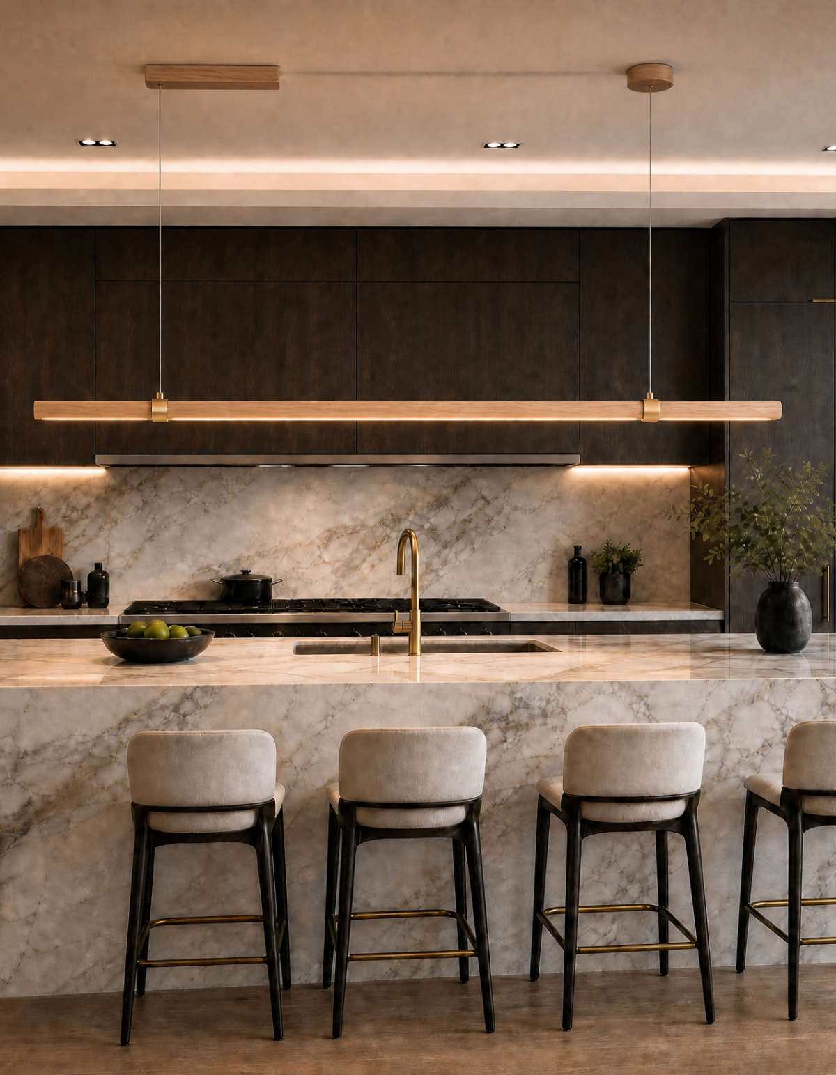 Rowan 48-in. Linear Chandelier - Light Oak#Finish_Light Oak