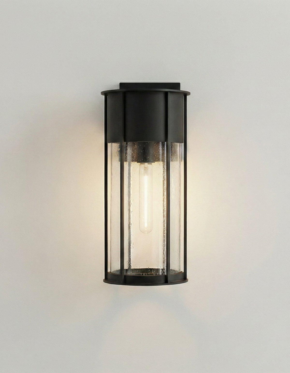 Rainier 14-in. Outdoor Wall Lantern - Black#Finish_Black