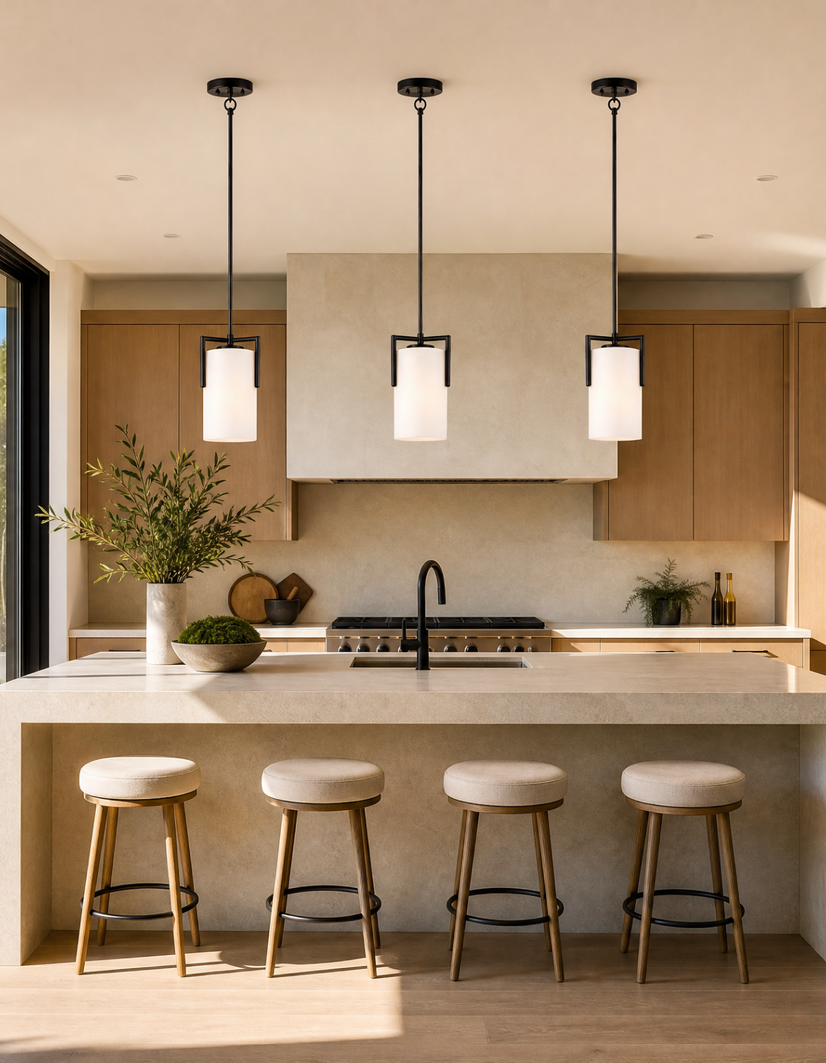 Bella Single Pendant - Black#Finish_Black